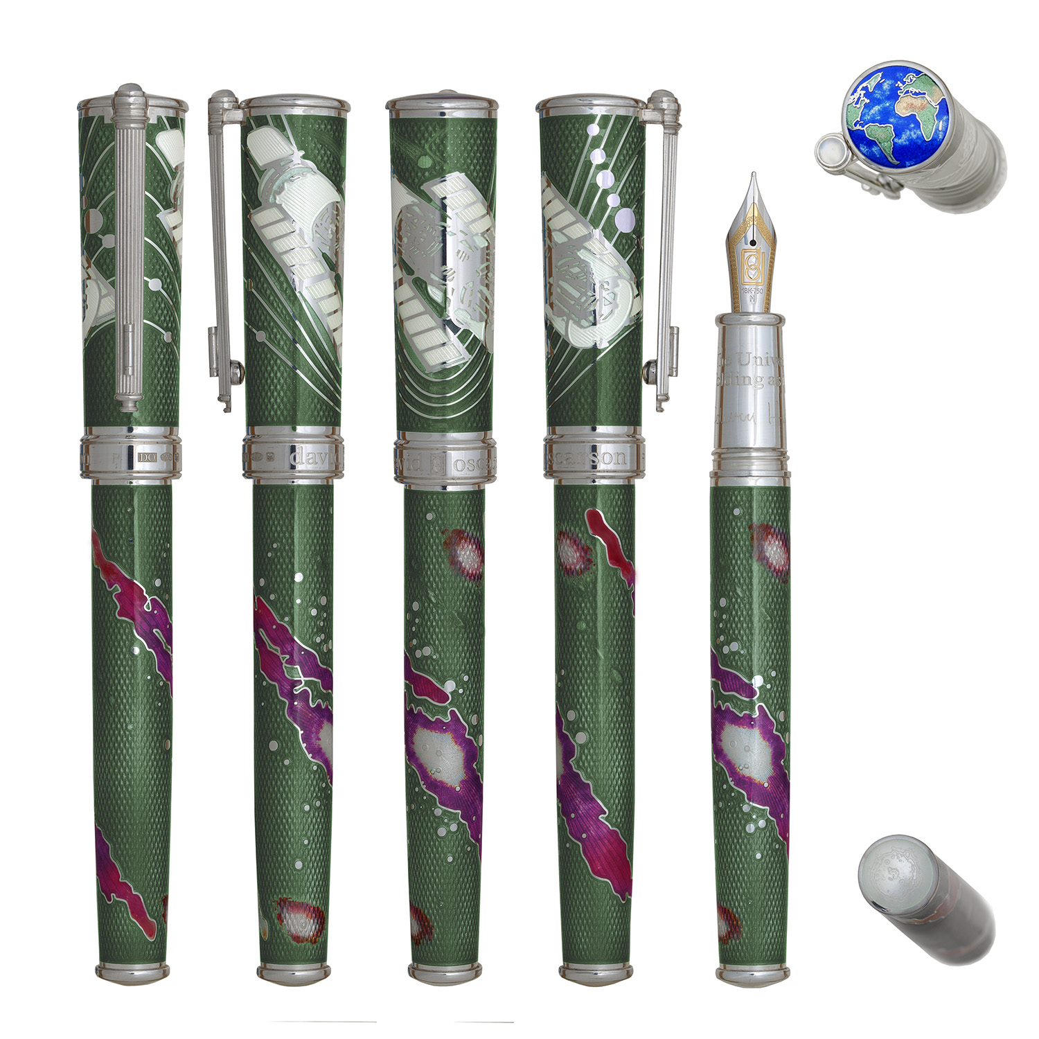 David Oscarson Edwin Hubble Galactic Green ST Fountain pen David Oscarson Edwin Hubble Galactic Green ST Fountain pen