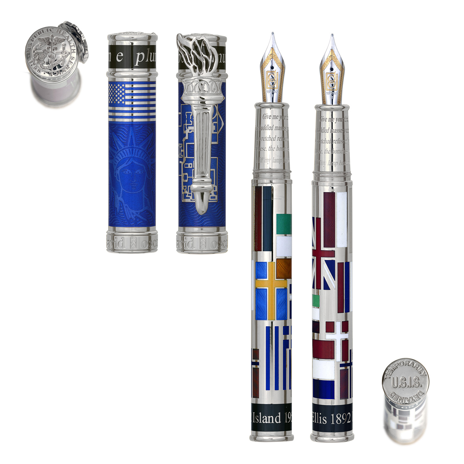 David Oscarson Ellis Island Sapphire Blue ST Fountain pen David Oscarson Ellis Island Sapphire Blue ST Fountain pen