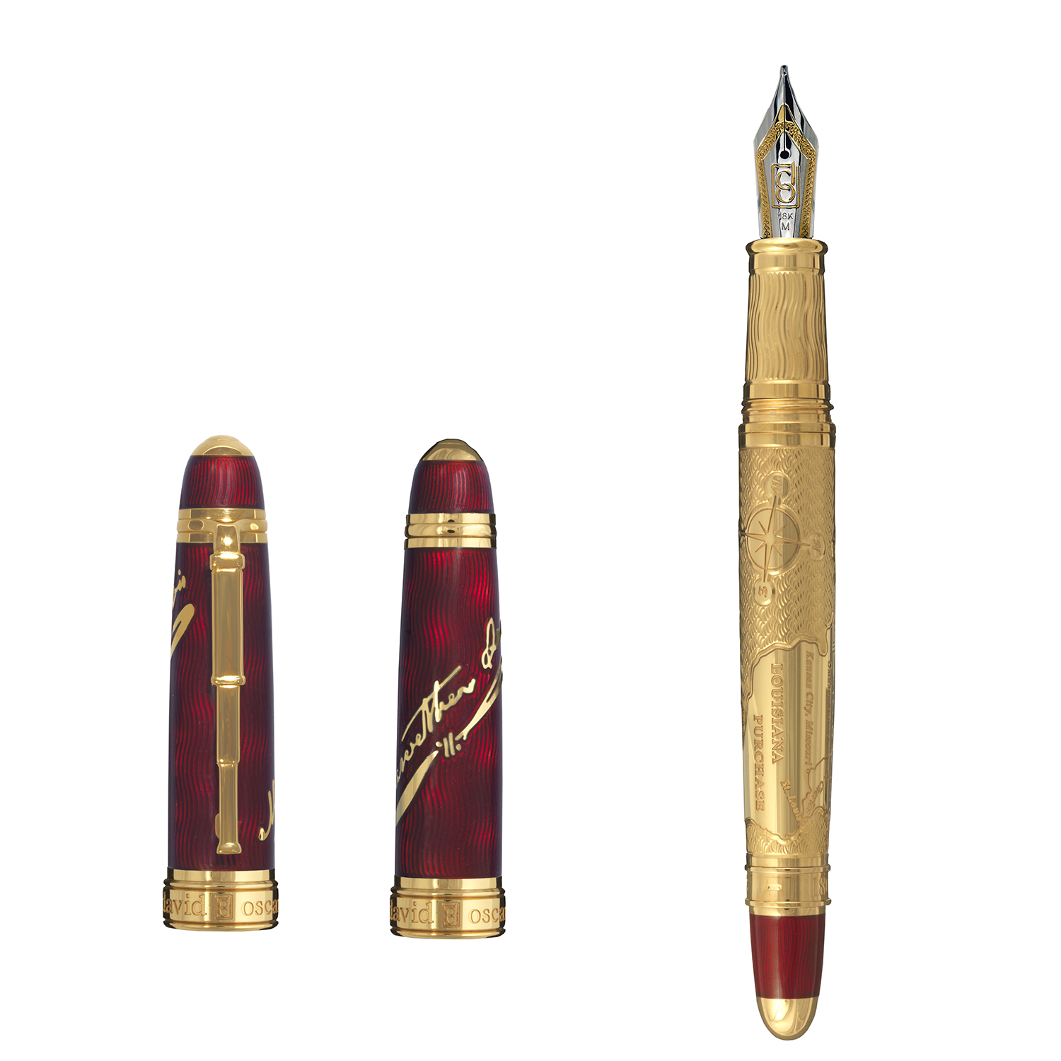 David Oscarson Lewis and Clark Ruby Red GT Fountain pen David Oscarson Lewis and Clark Ruby Red GT Fountain pen