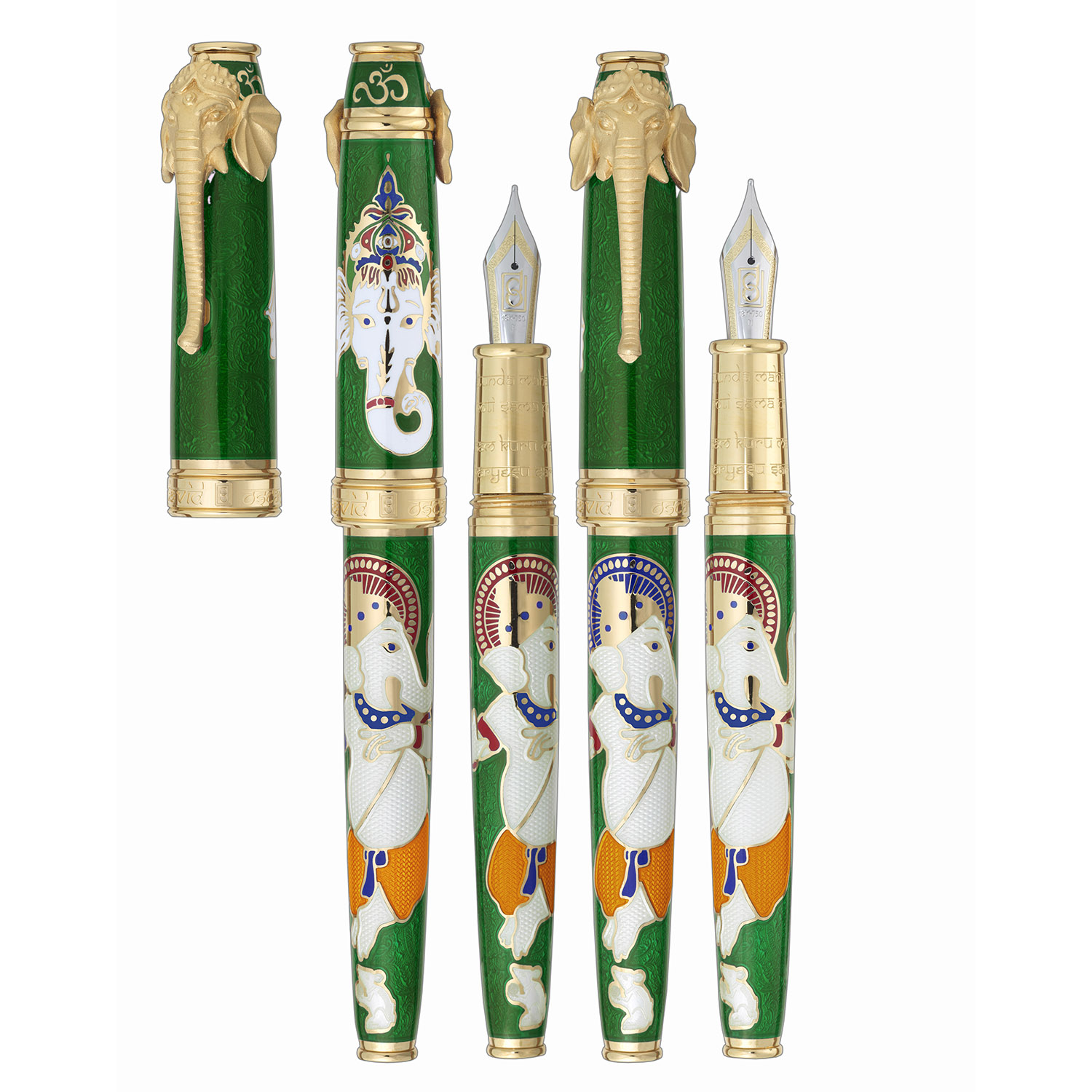 David Oscarson Lord Ganesha Emerald Green GT Stylo Plume