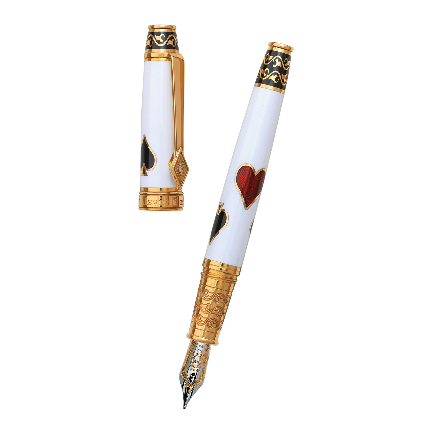 David Oscarson Les Quatre Couleurs White GT Fountain pen David Oscarson Les Quatre Couleurs White GT Fountain pen
