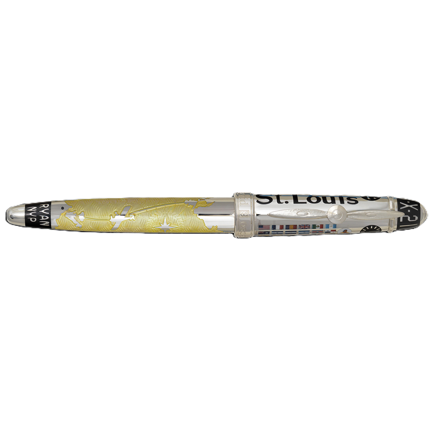 David Oscarson Spirit of St. Louis Sunburst Yellow Pióro wieczne