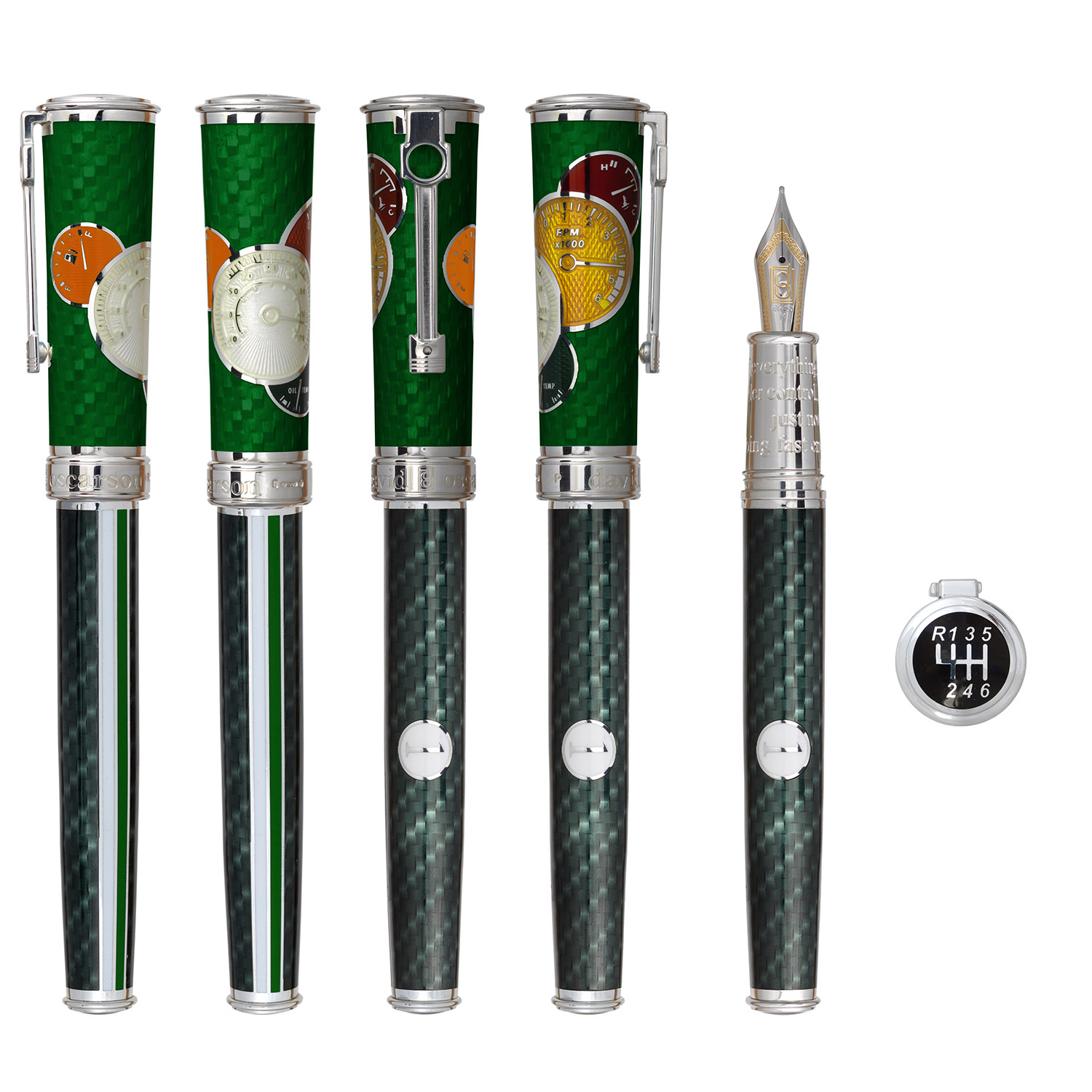David Oscarson Take it to the Limit British Racing Green & Carbon Black Stylo Plume