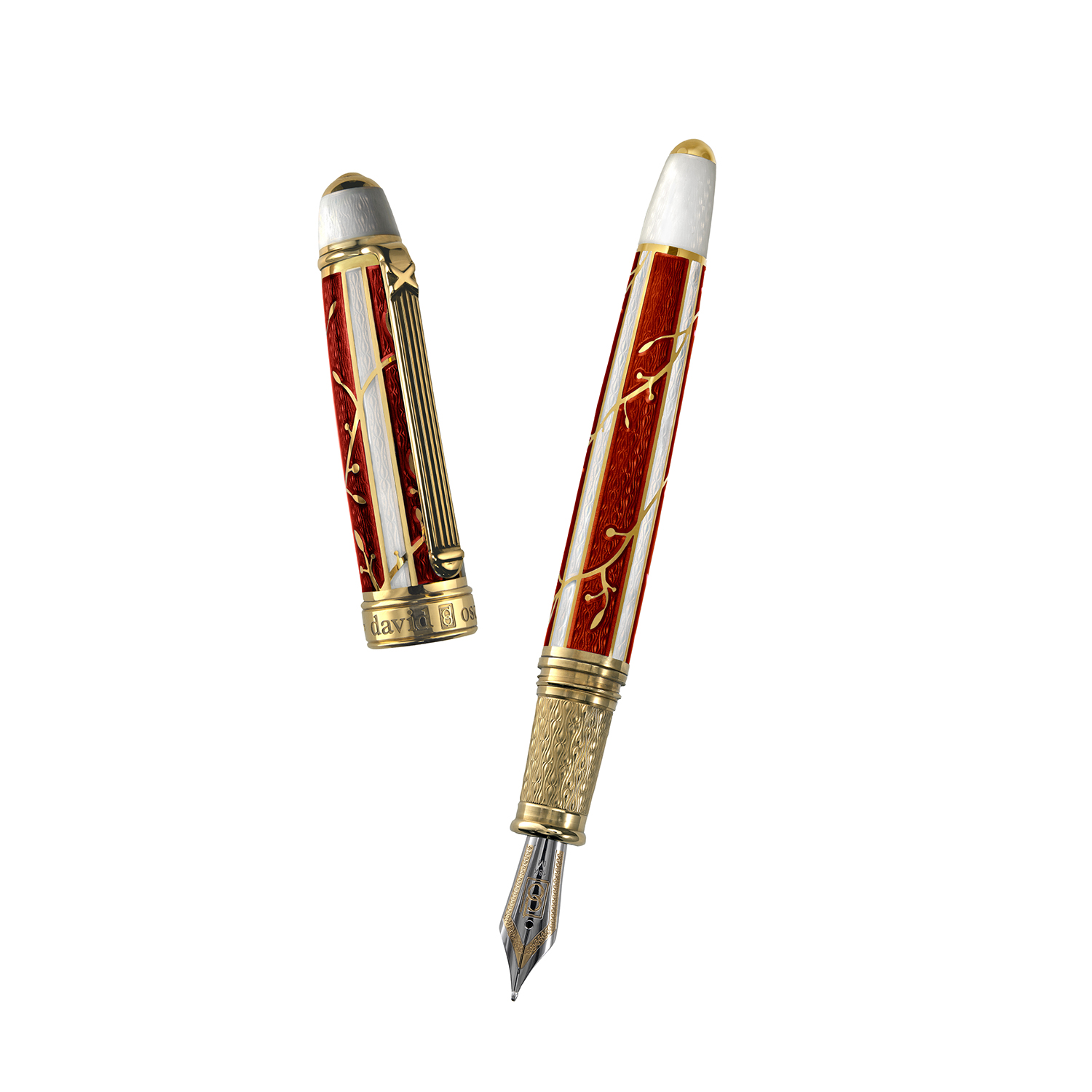 David Oscarson Trellis Red Fountain pen David Oscarson Trellis Red Fountain pen