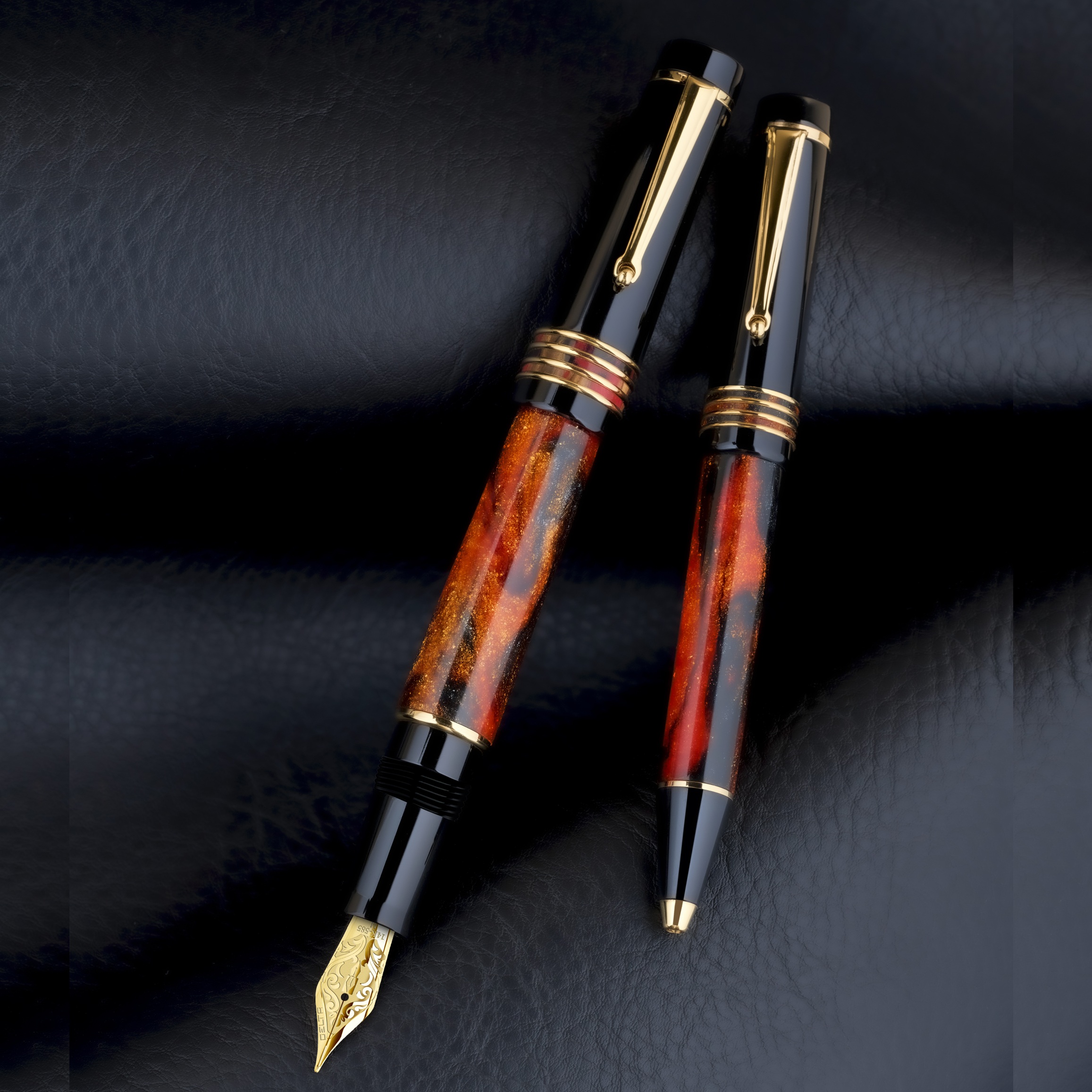 Delta Dolce Vita 2.0 Glow Up by Jonathon Brooks Mid-Size GT Piston Caneta de Tinta Permanente