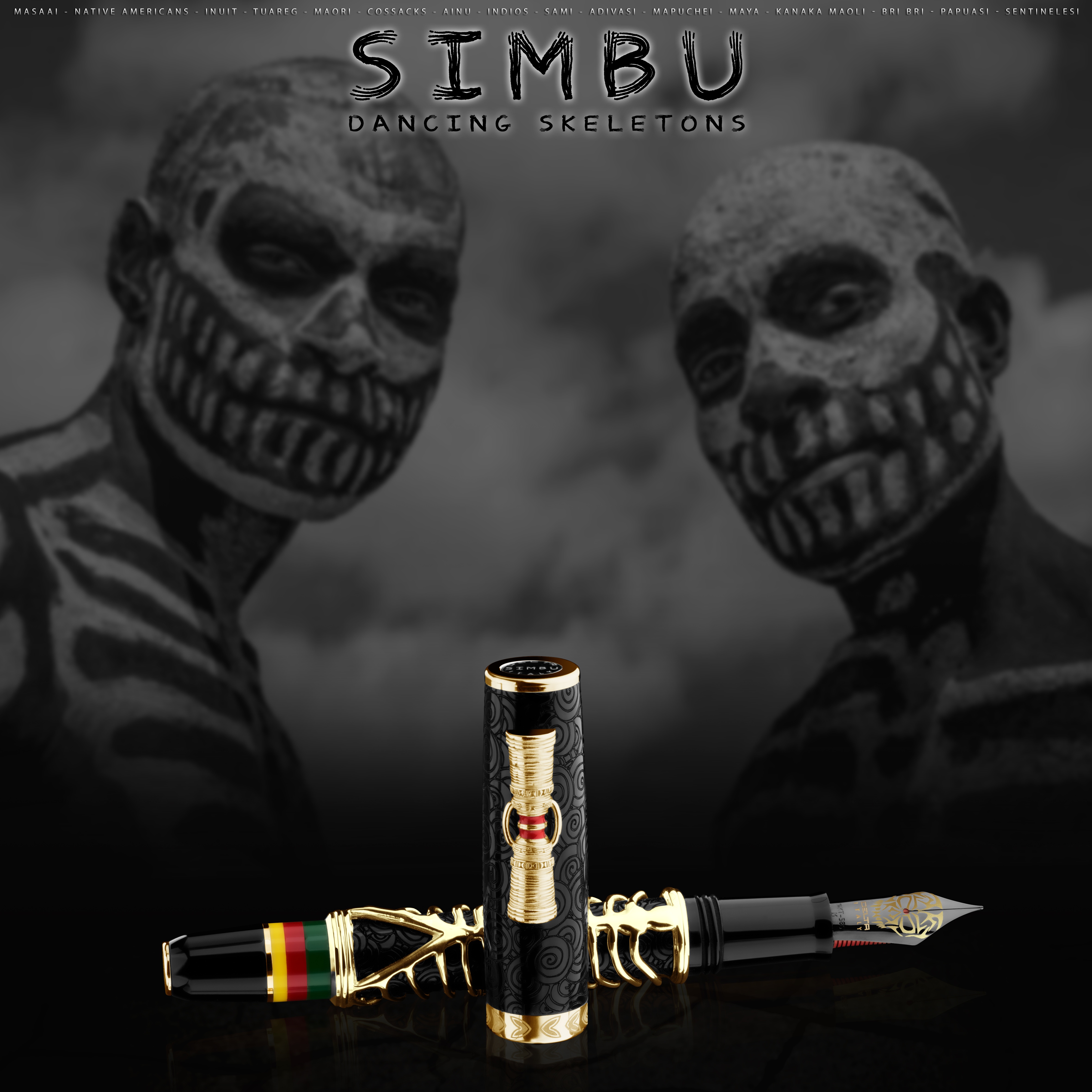 Delta Indigenous Simbu Black Vermeil LE GT Fountain pen Delta Indigenous Simbu Black Vermeil LE GT Fountain pen