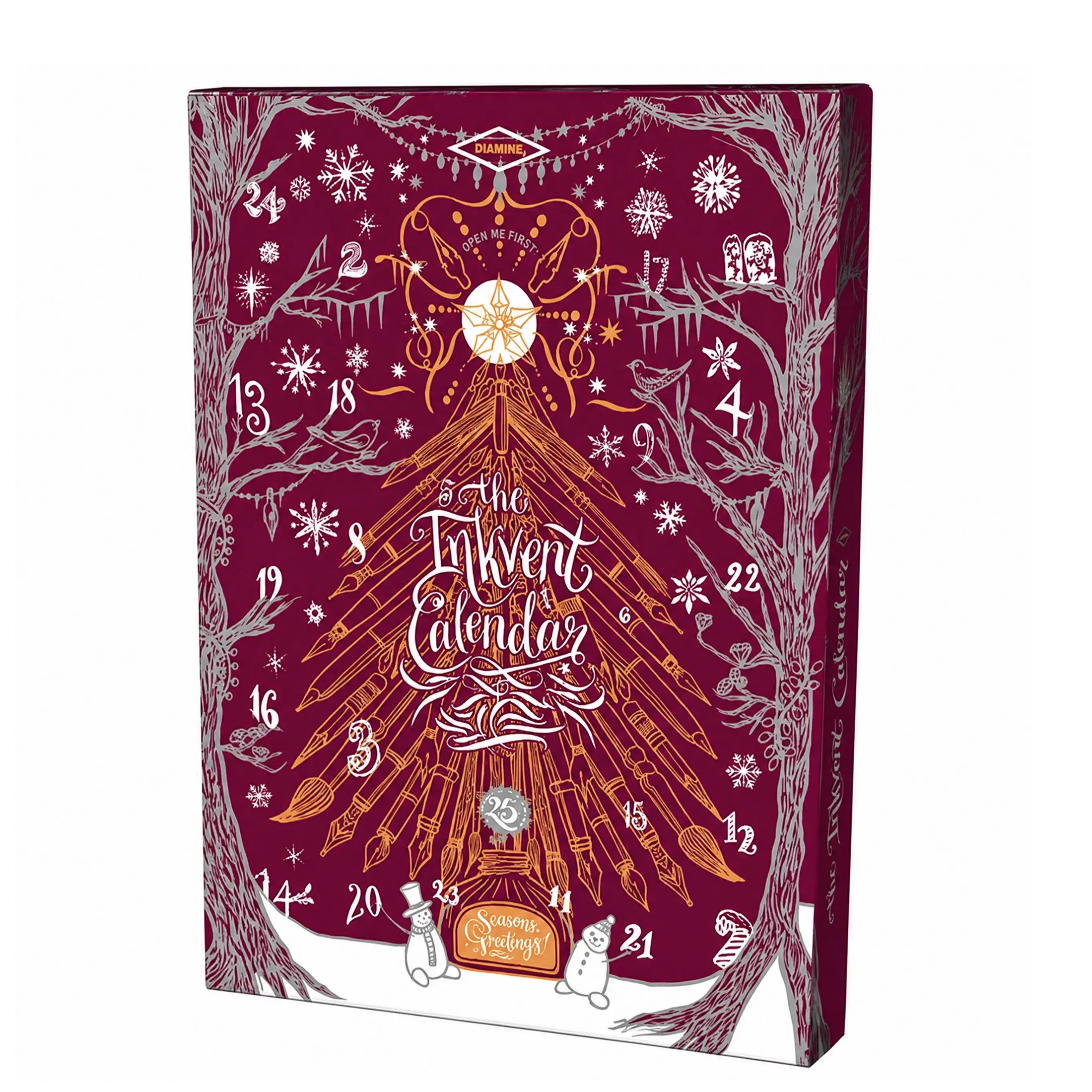 Diamine Winter Inkvent Kalender 2026 Burgundy Edition