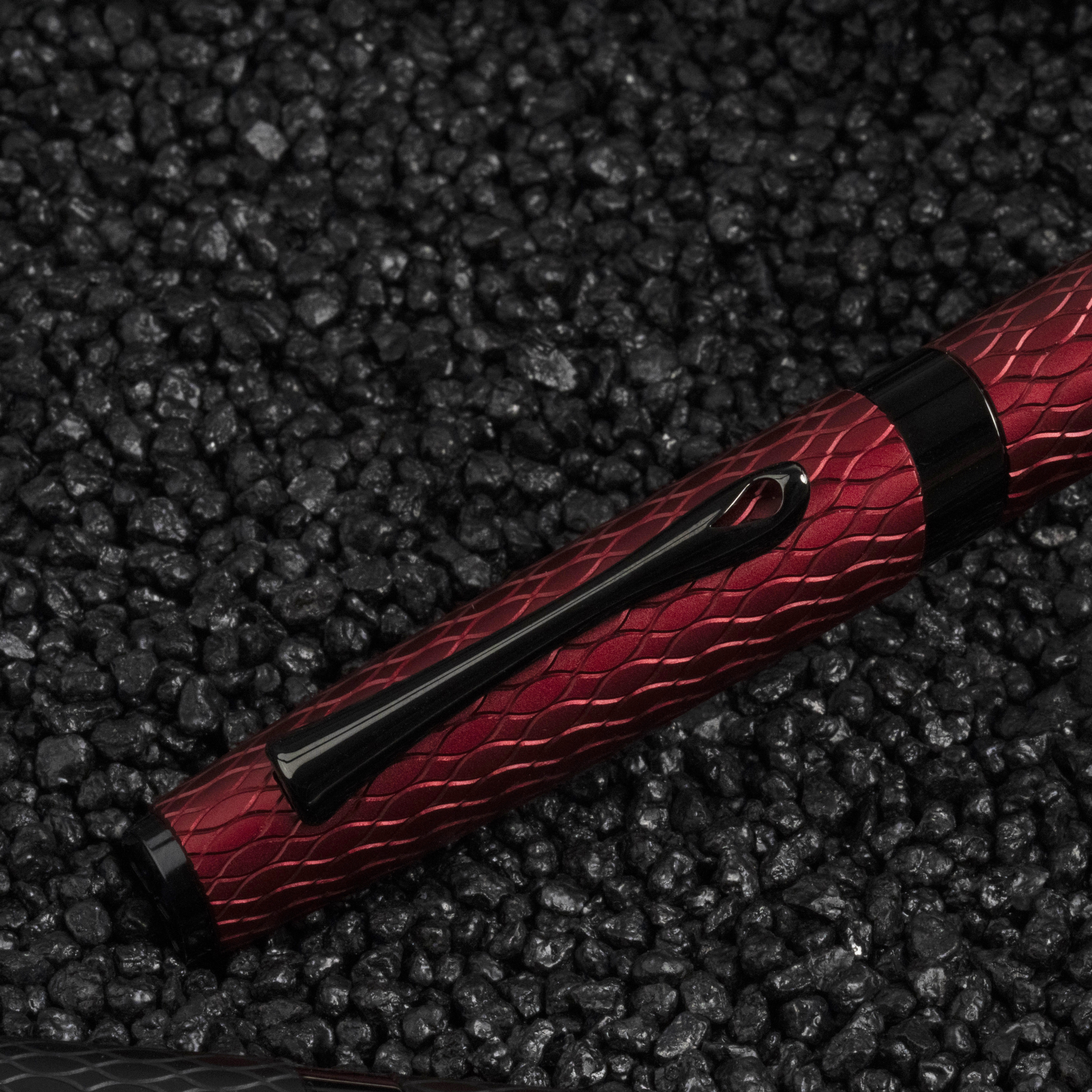 Diplomat Cobra Burgundy Red Guilloche Rollerball