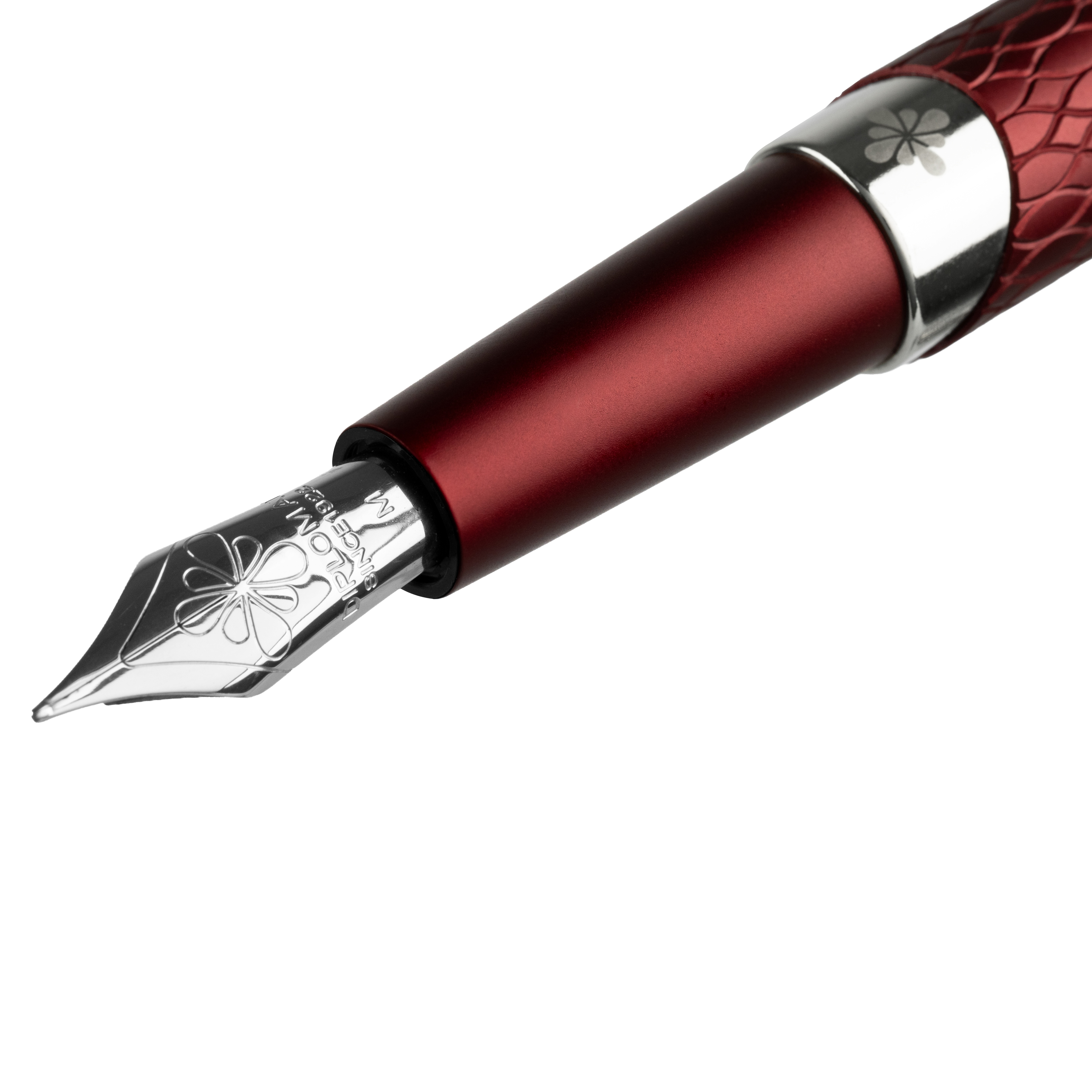 Diplomat Cobra Burgundy Red Guilloche Pluma estilográfica