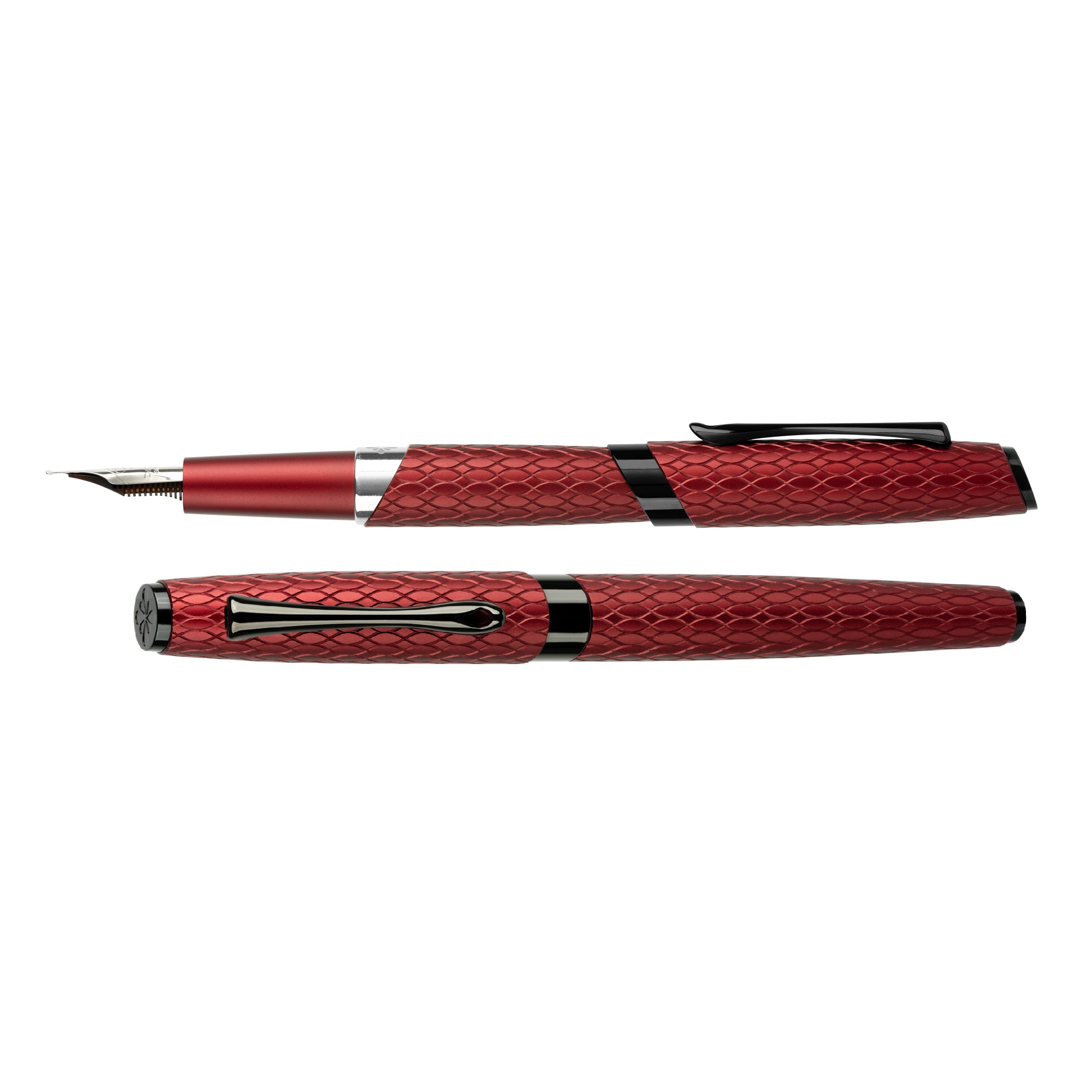 Diplomat Cobra Burgundy Red Guilloche Pluma estilográfica