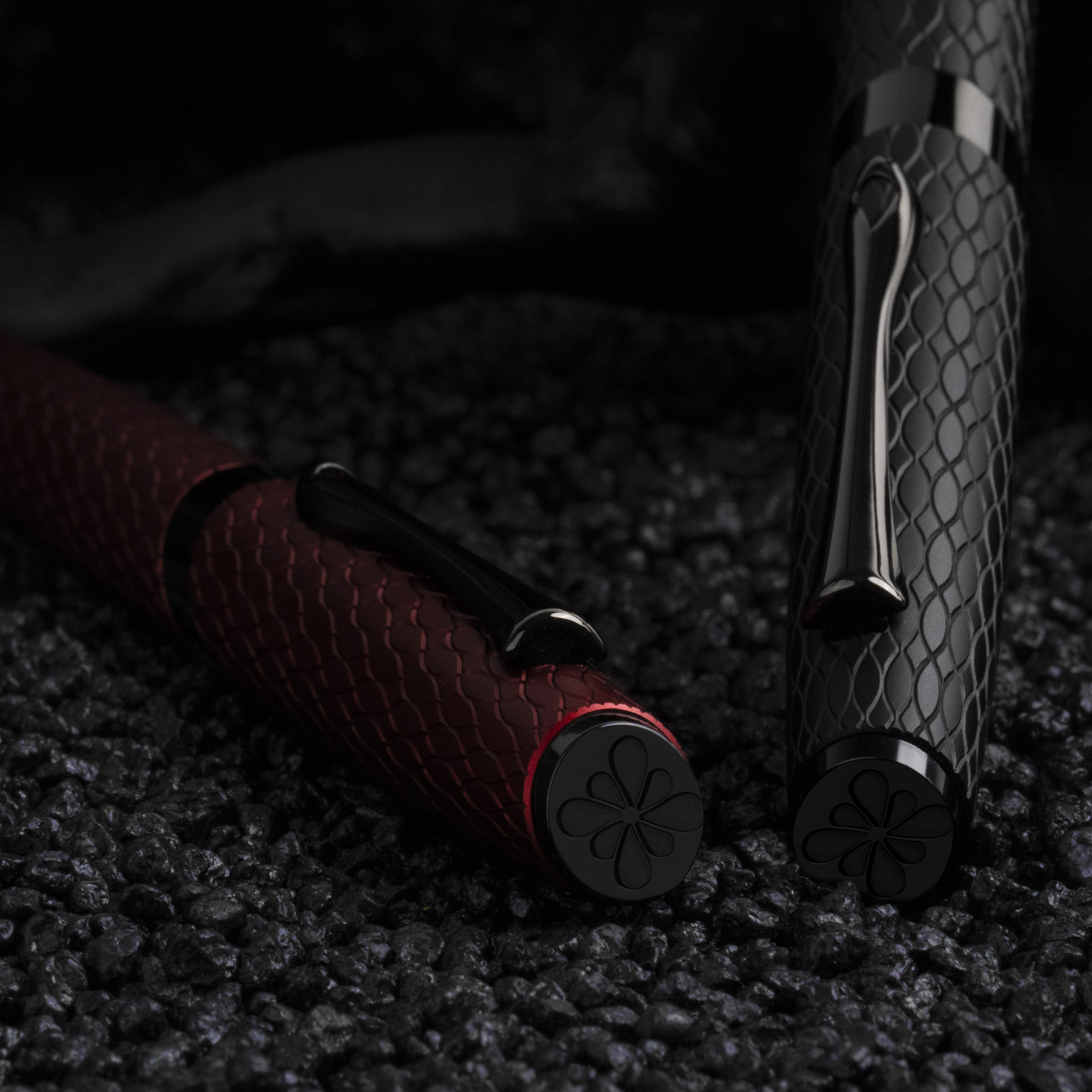 Diplomat Cobra Burgundy Red Guilloche Rollerball