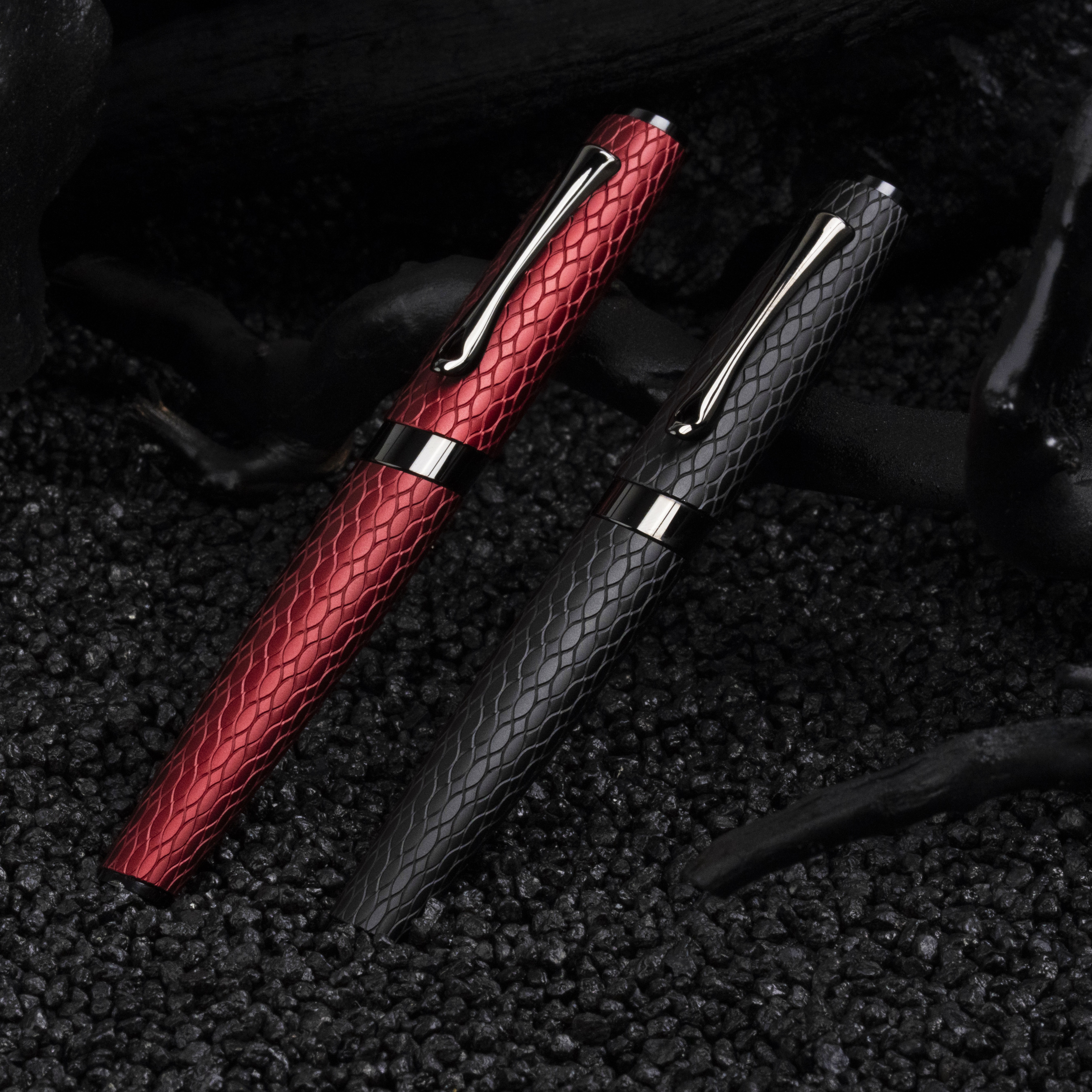 Diplomat Cobra Burgundy Red Guilloche Rollerball