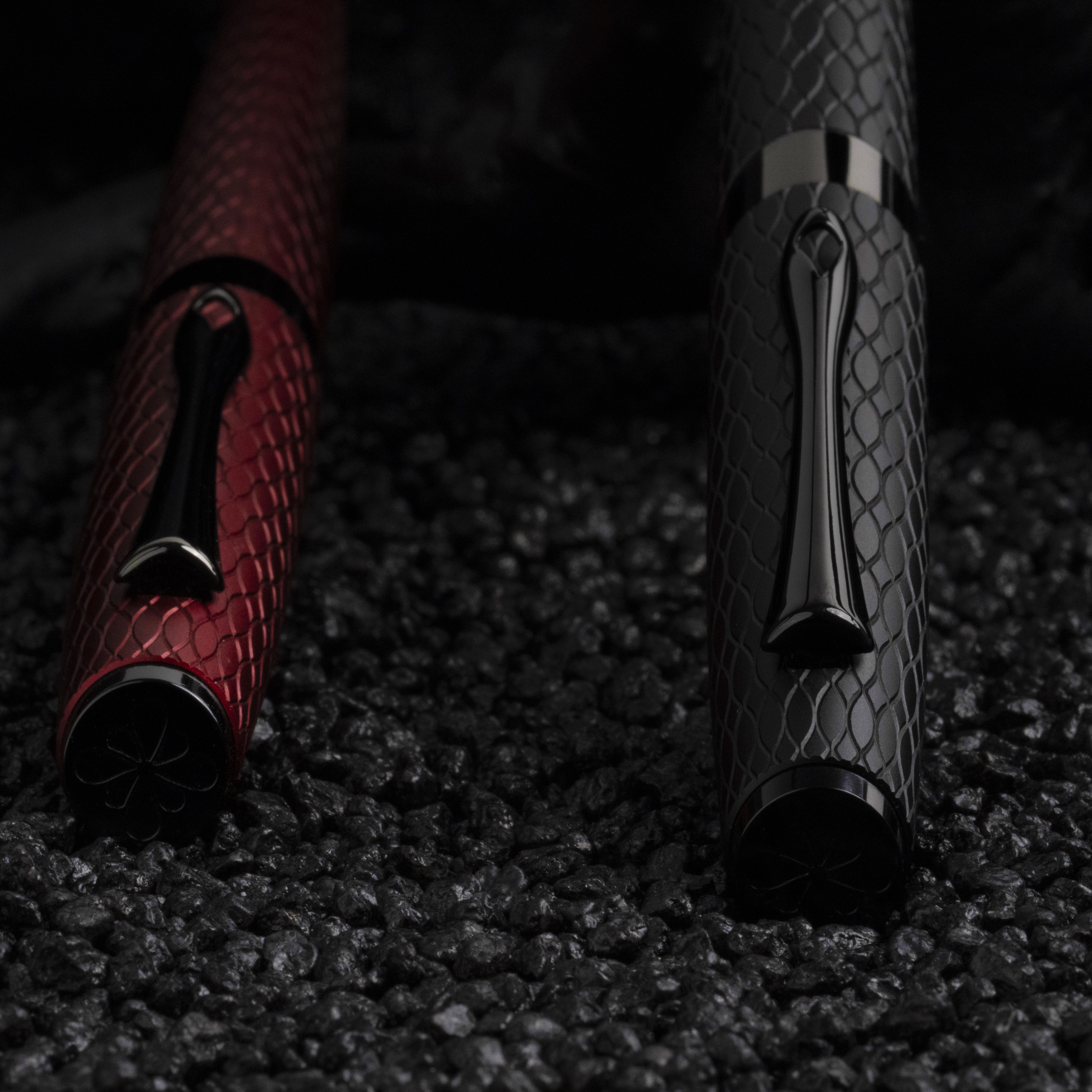 Diplomat Cobra Burgundy Red Guilloche Rollerball