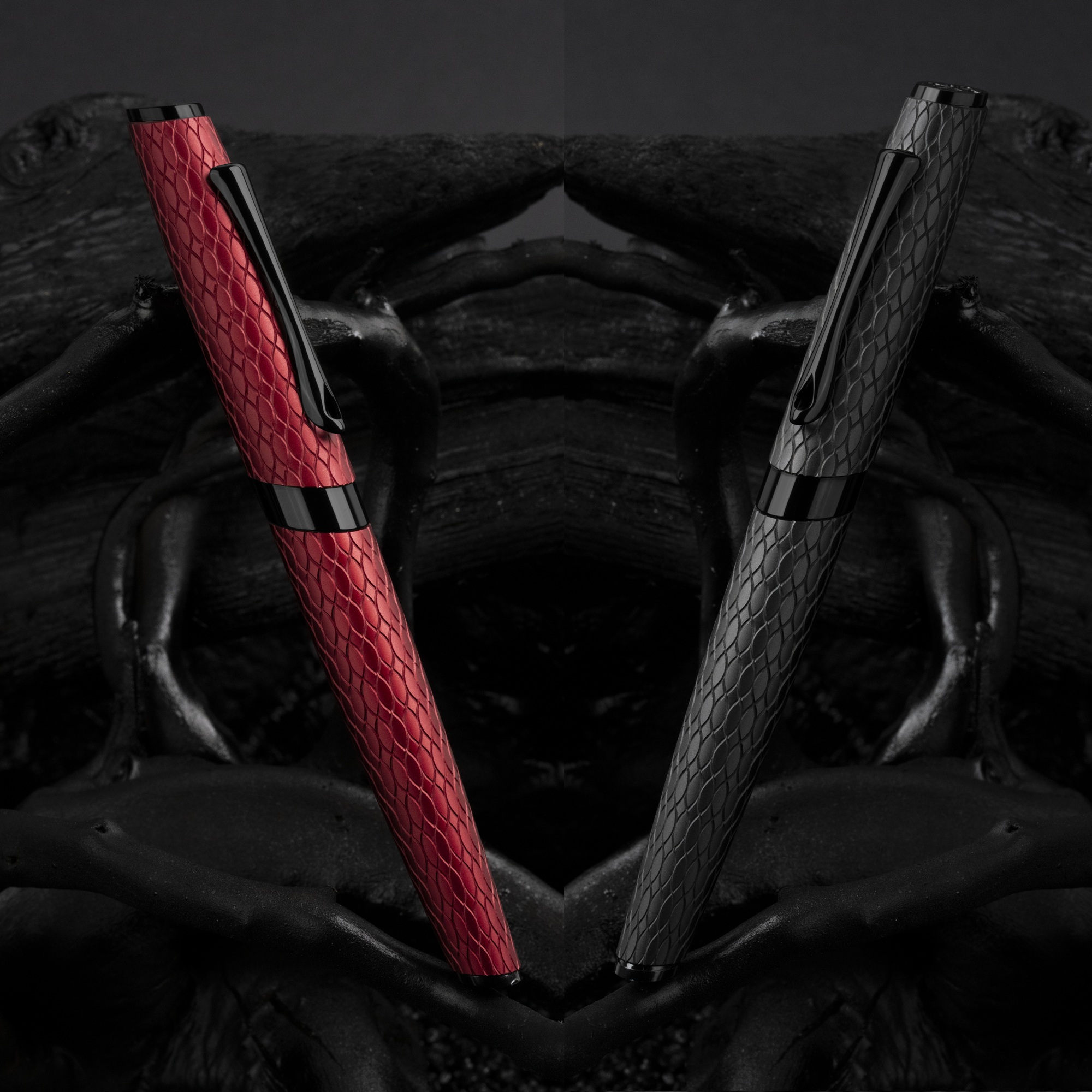 Diplomat Cobra Burgundy Red Guilloche Rollerball