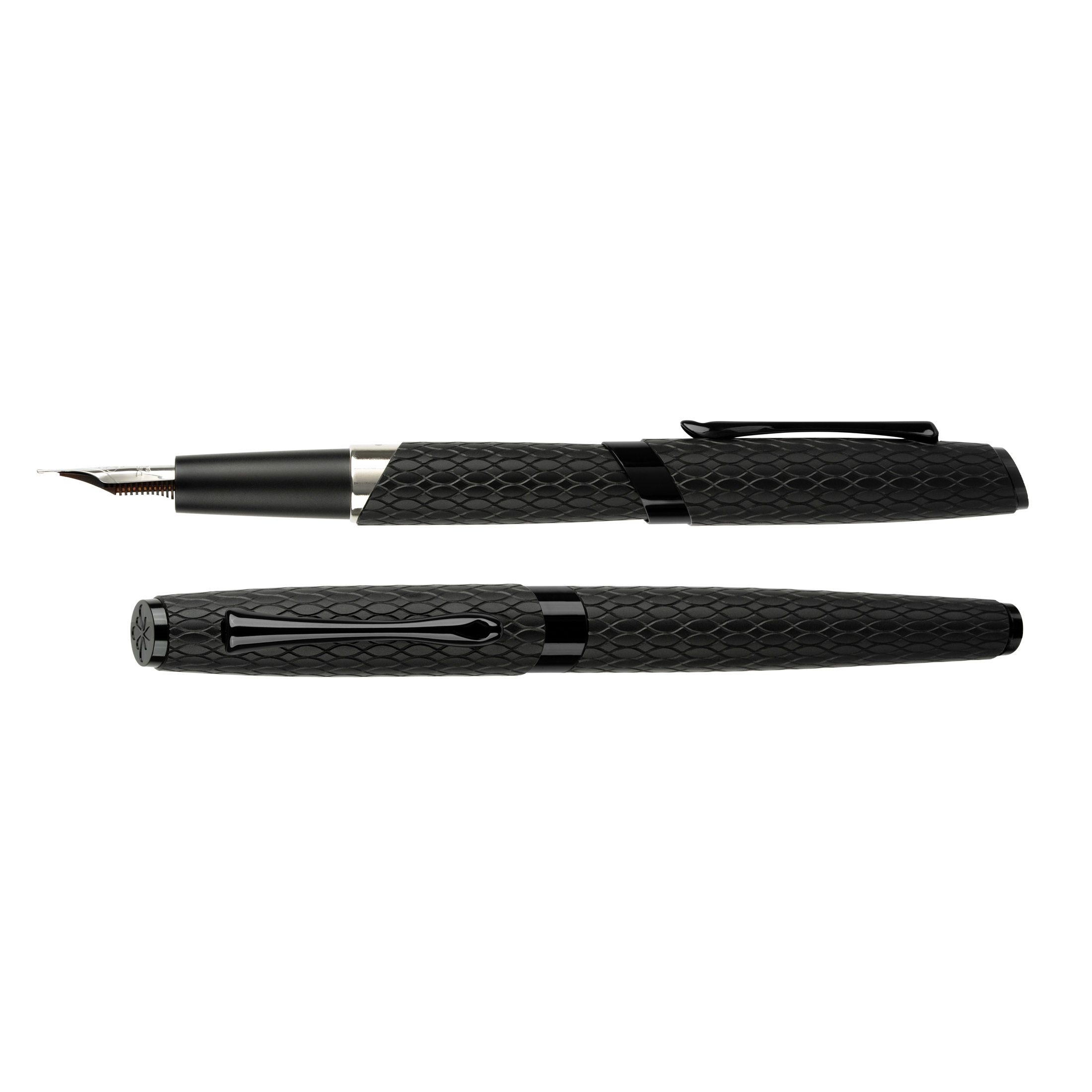 Diplomat Cobra Matte Black Guilloche Pluma estilográfica
