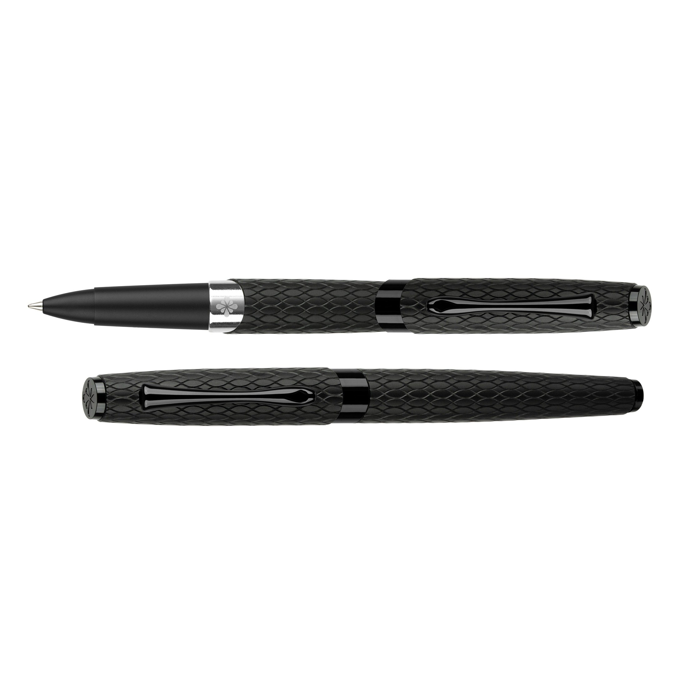 Diplomat Cobra Matte Black Guilloche Rollerball