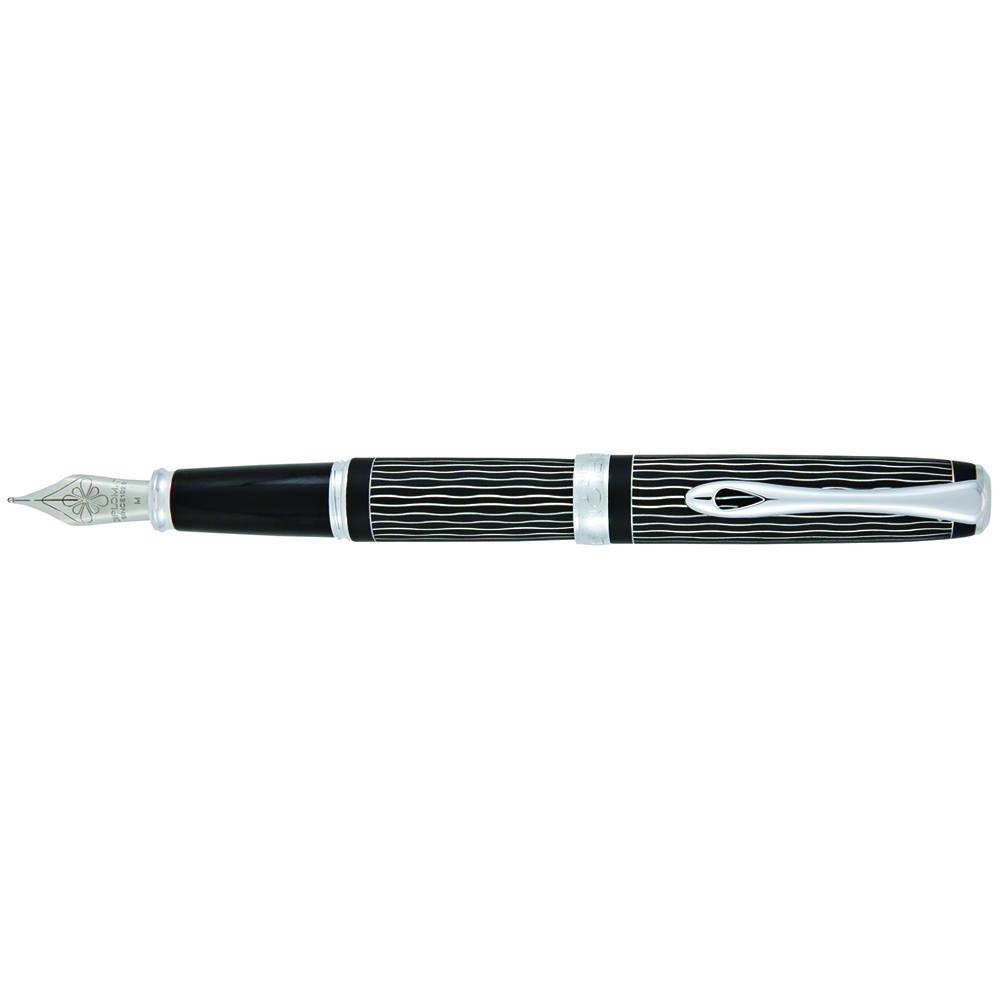 Diplomat Excellence A Lapis Black Waves Guilloche Fountain pen Diplomat Excellence A Lapis Black Waves Guilloche Fountain pen