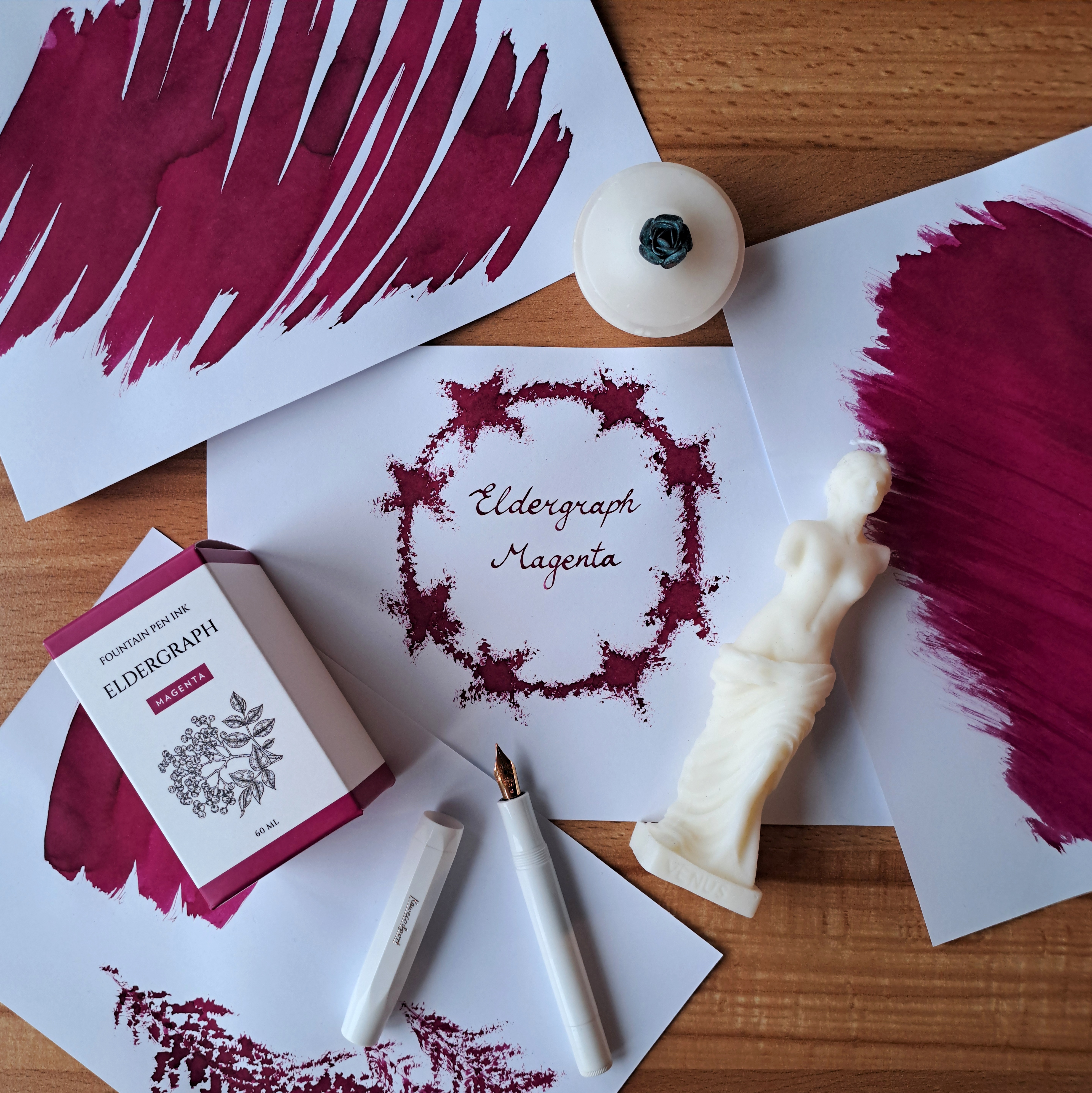 Eldergraph Magenta 60ml Bouteille d'encre