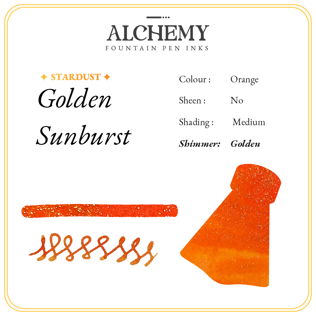 Endless Alchemy Golden Sunburst 45ml Ink Bottle Endless Alchemy Golden Sunburst 45ml Ink Bottle