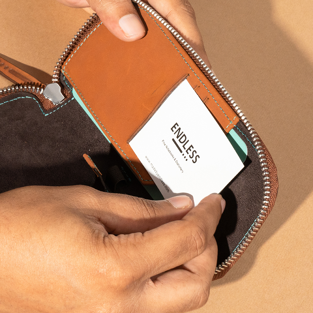 Endless Companion Brown Adjustable Pen Pouch (Double) Endless Companion Brown Adjustable Pen Pouch (Double)