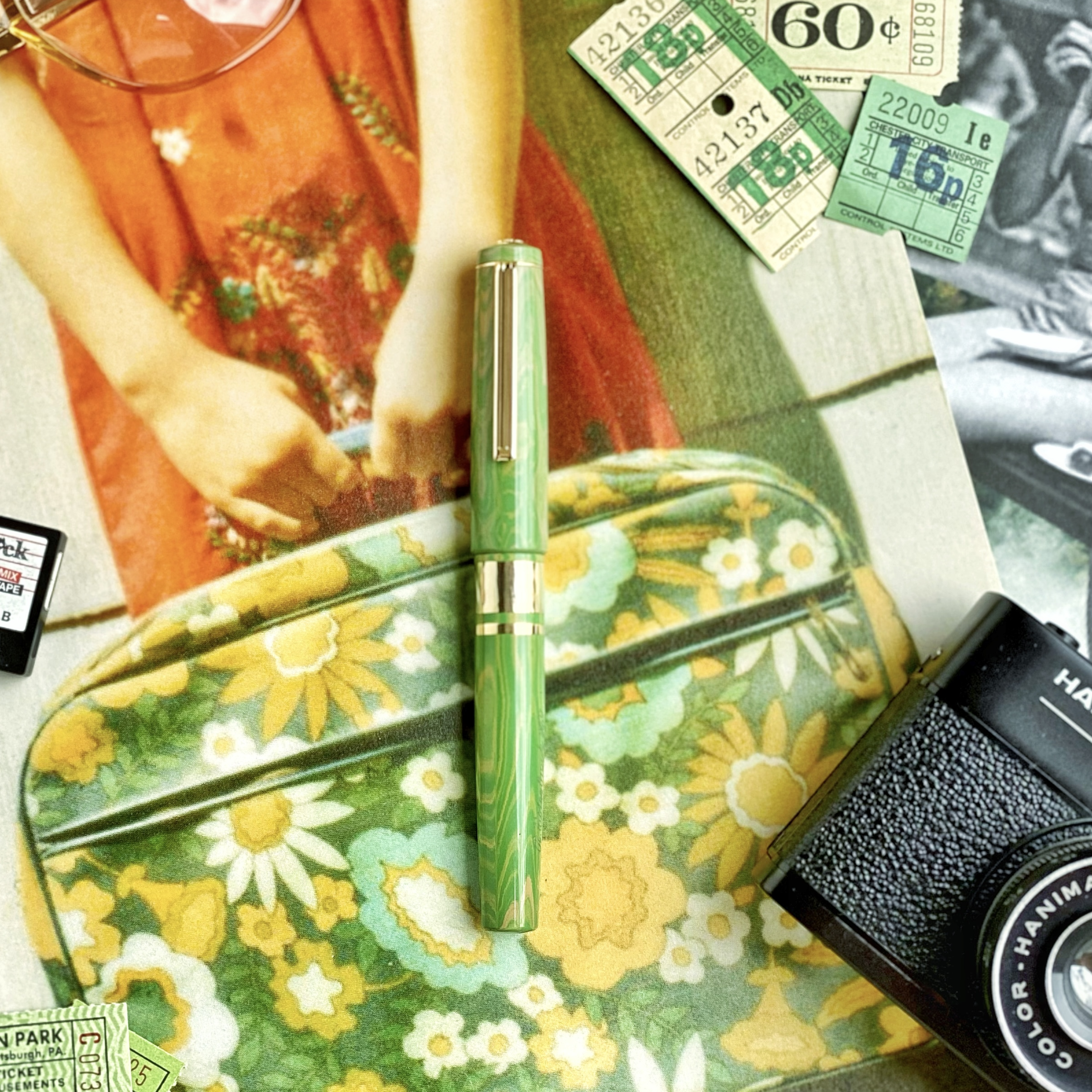 Esterbrook Model J Lotus Green Ebonite GT Plumo Estilográfica