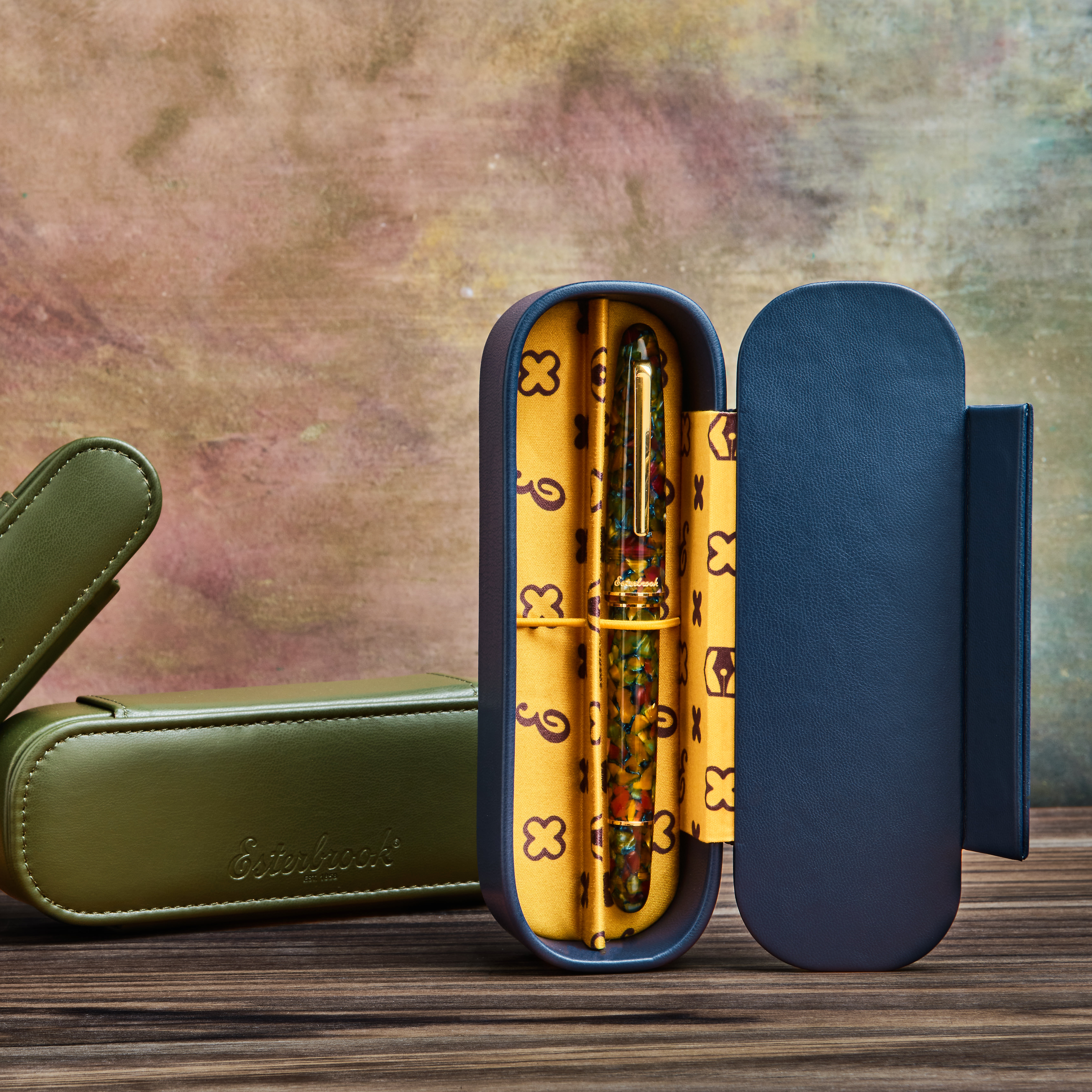 Esterbrook Blue Dandelion Pen Nook Penetui (2-delig)