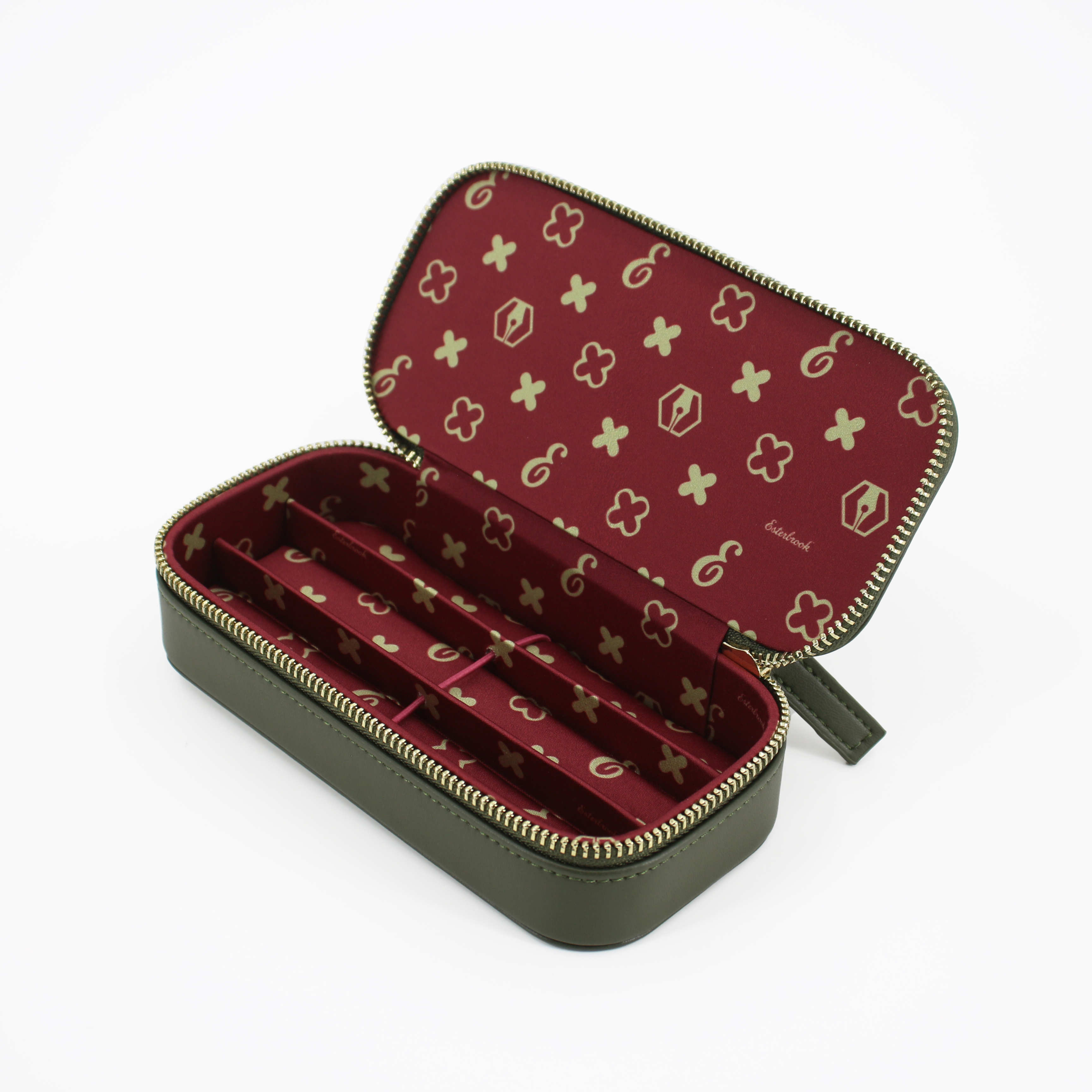 Esterbrook Moss Green Pen Nook Penetui (3-delig)