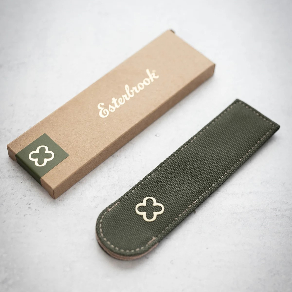 Esterbrook Pen Pocket Canvas Sleeve Green (Single) Esterbrook Pen Pocket Canvas Sleeve Green (Single)