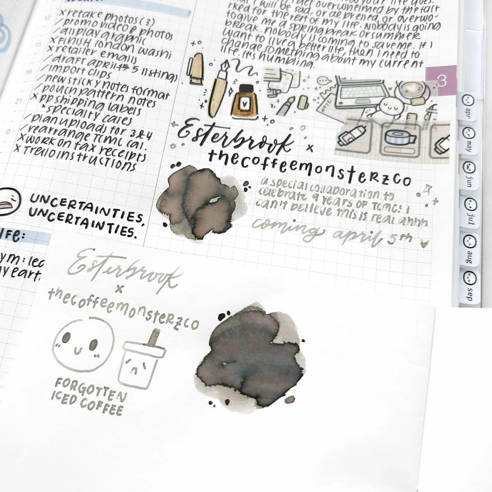 Esterbrook x TheCoffeeMonsterzCo - Forgotten Iced Coffee 30ml Ink Bottle Esterbrook x TheCoffeeMonsterzCo - Forgotten Iced Coffee 30ml Ink Bottle