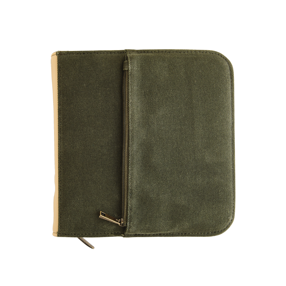 Esterbrook 20 Slot Canvas Zipper Pen Case Army Green Esterbrook 20 Slot Canvas Zipper Pen Case Army Green
