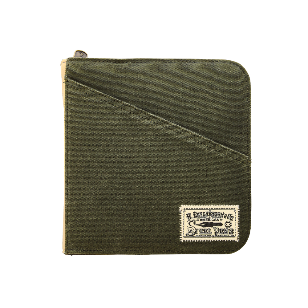 Esterbrook 20 Slot Canvas Zipper Pen Case Army Green Esterbrook 20 Slot Canvas Zipper Pen Case Army Green