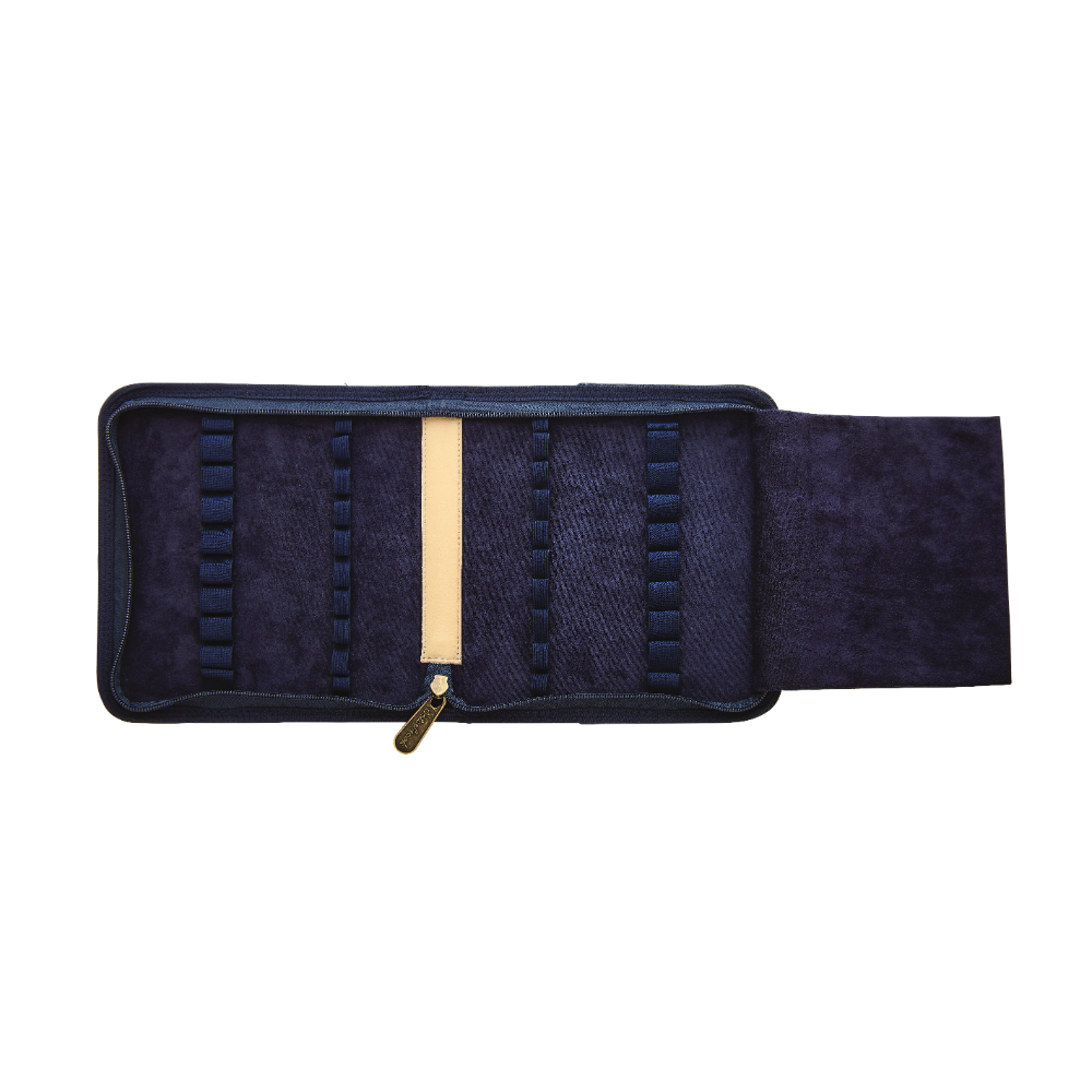 Esterbrook 20 Slot Canvas Zipper Pen Case Navy Blue