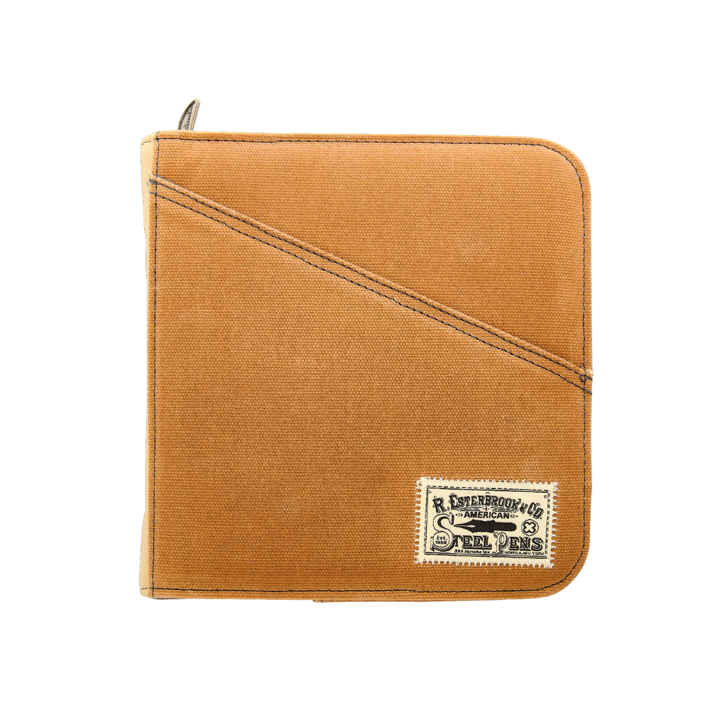 Esterbrook 20 Slot Canvas Zipper Pen Case Tan