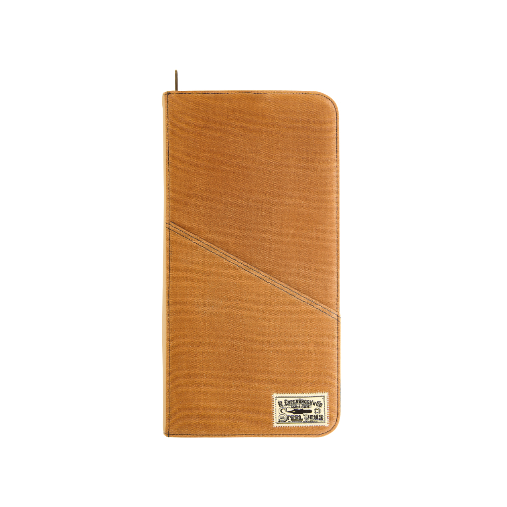 Esterbrook 40 Slot Canvas Zipper Pen Case Tan
