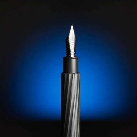 Faber-Castell Ambition Italic Obsidian Black Caneta de Tinta Permanente