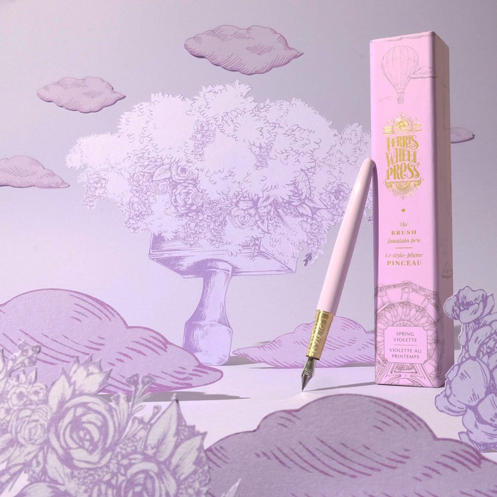 Ferris Wheel Press Brush Spring Violette Fountain pen Ferris Wheel Press Brush Spring Violette Fountain pen