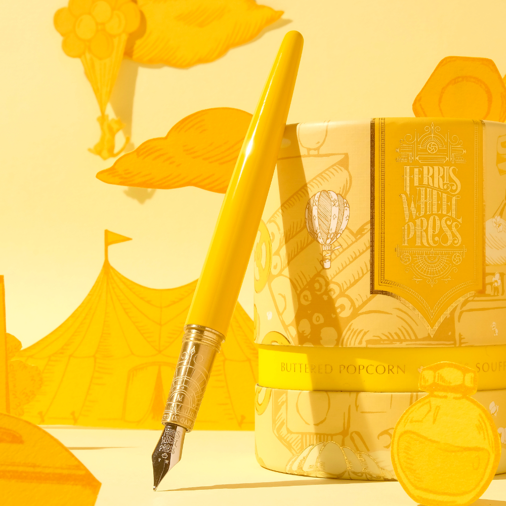 Ferris Wheel Press Brush Sunset Yellow Stylo Plume