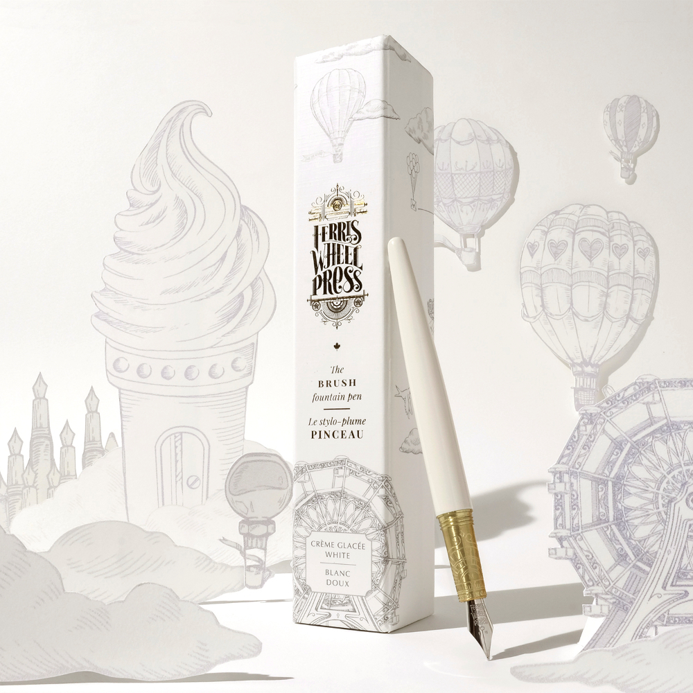 Ferris Wheel Press Brush Crème Glacée White Fountain pen Ferris Wheel Press Brush Crème Glacée White Fountain pen