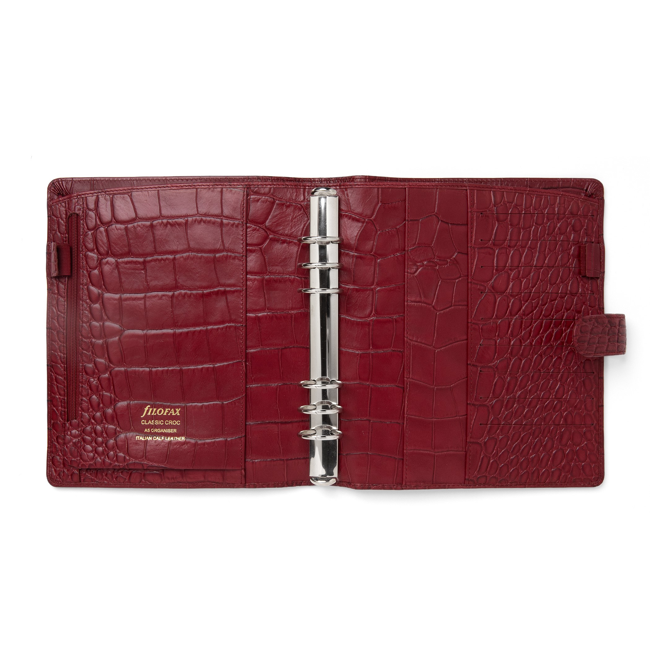 Filofax Classic Croc Cherry A5 Organizer