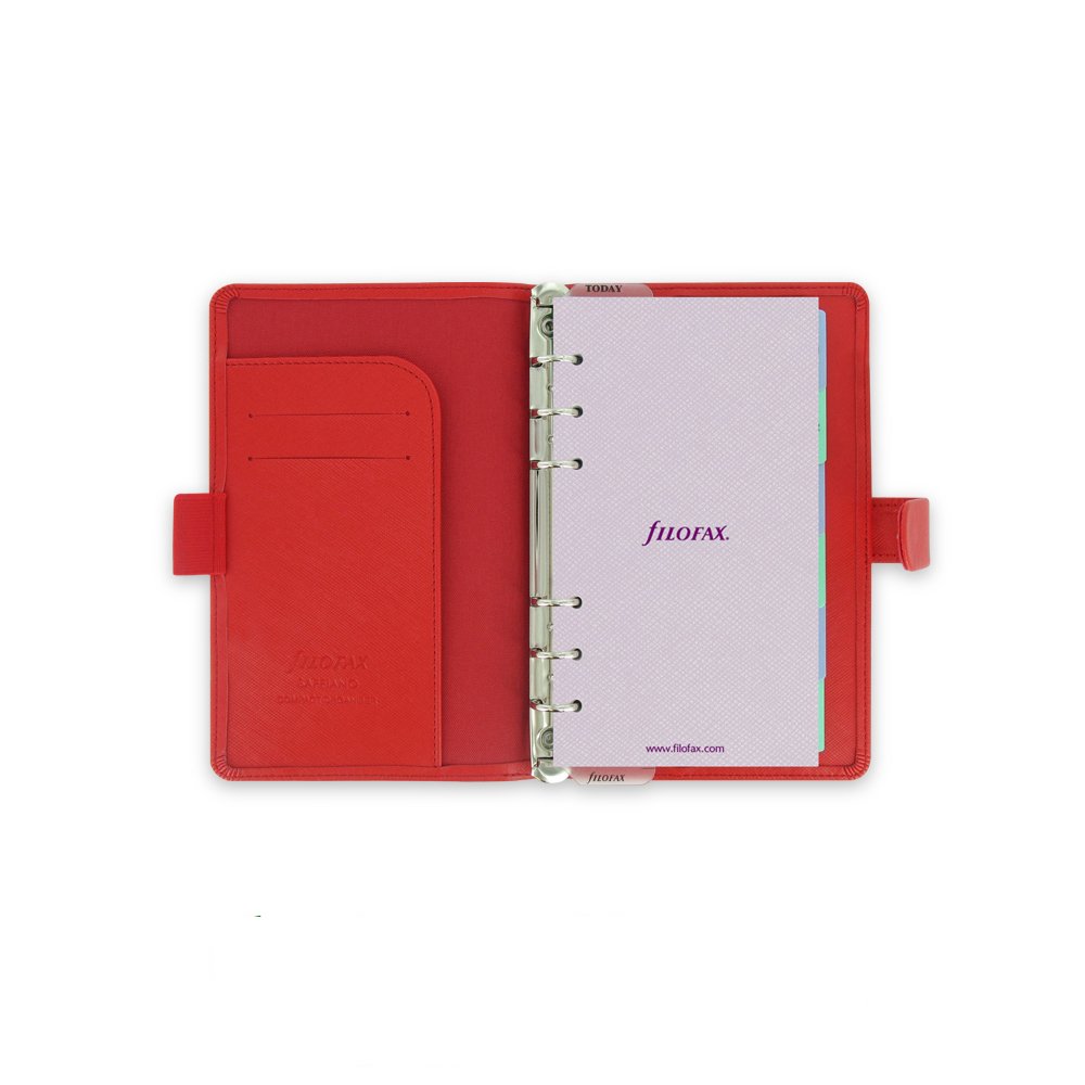 Buy Filofax Saffiano Poppy Red Compact Organizer Filofax Saffiano Poppy Red Compact Organizer