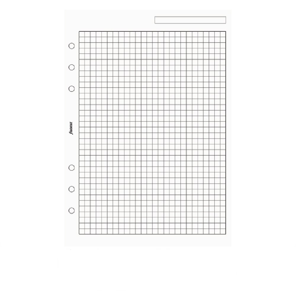 Filofax Refill A5 White Quadrille Notepaper