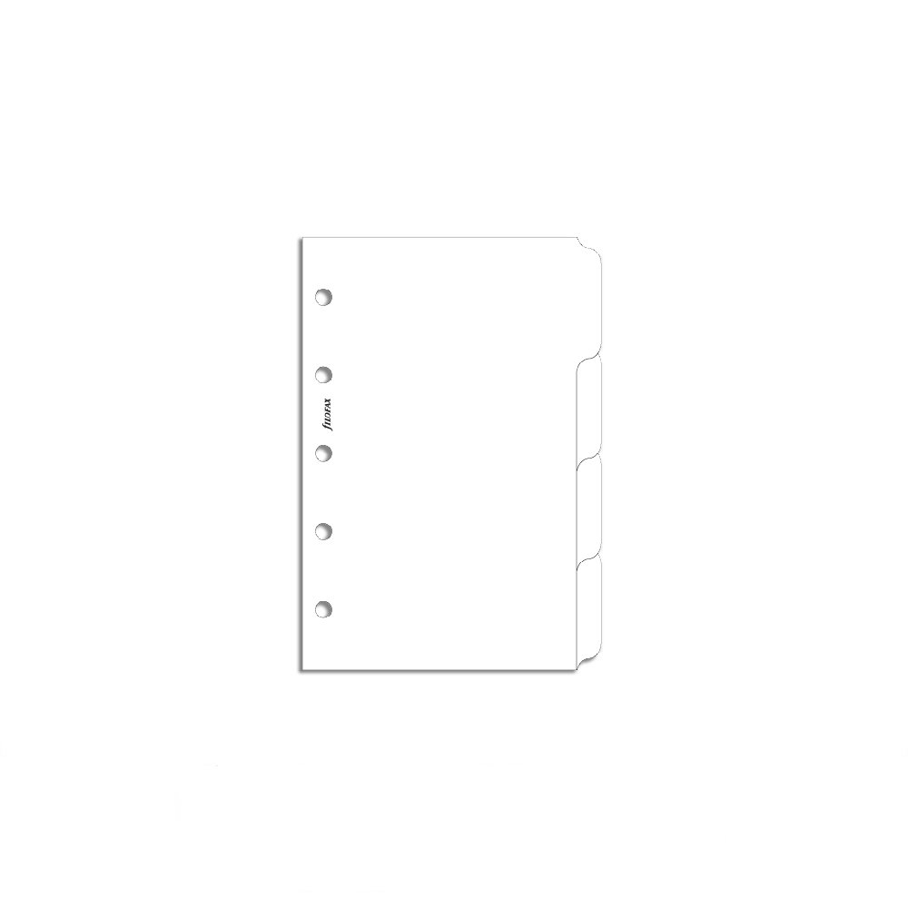 Filofax Refill Mini White Blank Index