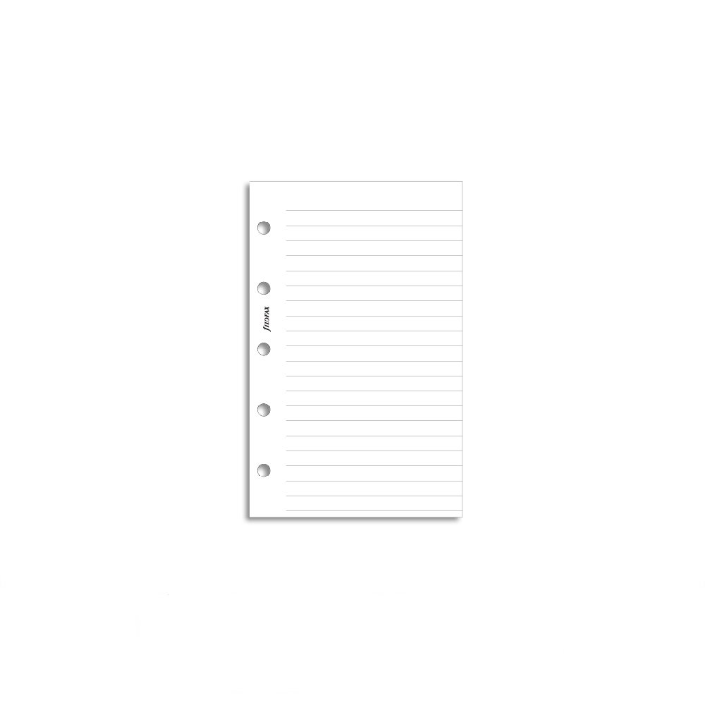 Buy Filofax Refill Mini White Ruled Notepaper Filofax Refill Mini White Ruled Notepaper