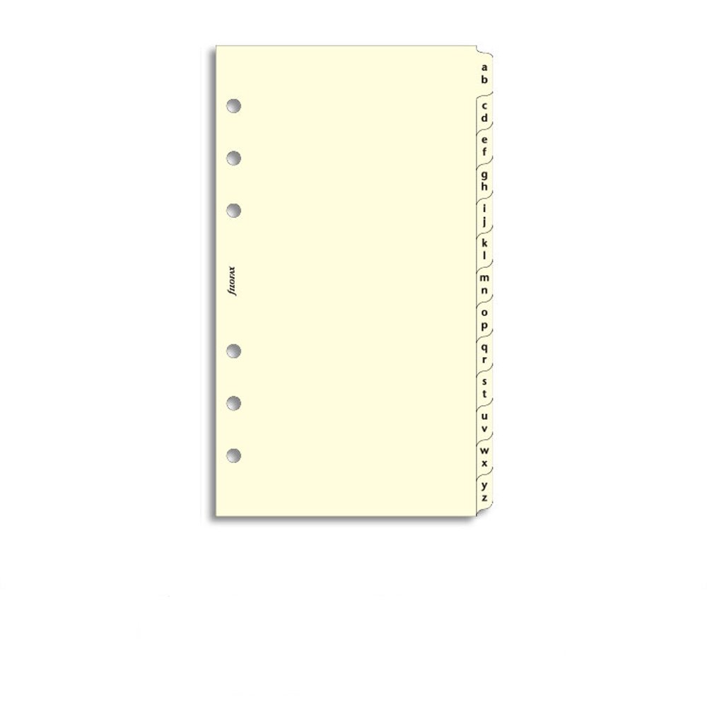 Buy Filofax Refill Personal Cream Alphabetical Index 2 Letters Filofax Refill Personal Cream Alphabetical Index 2 Letters