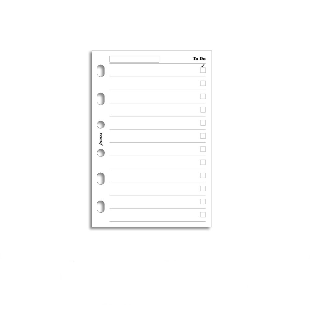 Buy Filofax Refill Pocket White To Do List Filofax Refill Pocket White To Do List