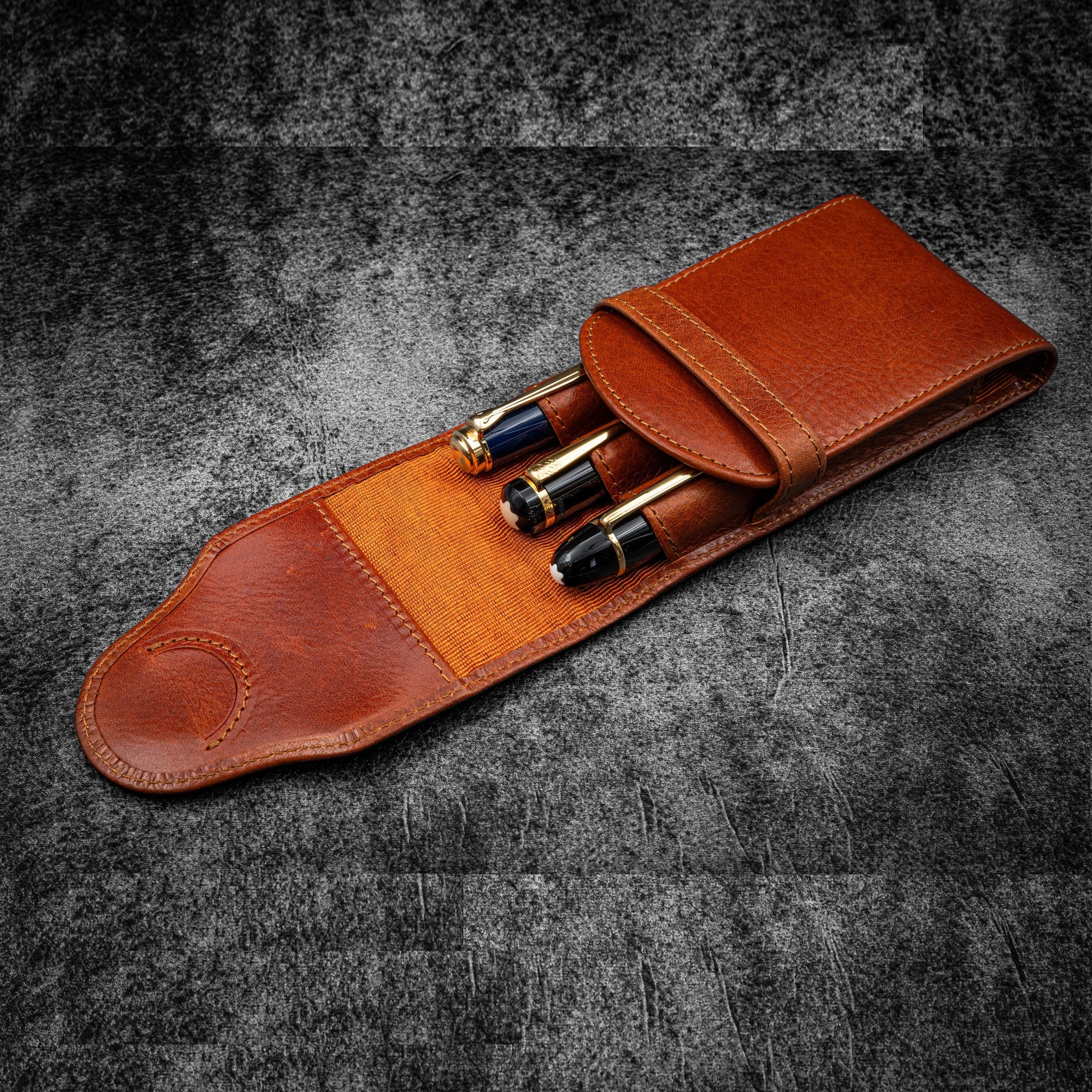 Galen Leather Legacy Deep Cognac TwinFlip Penetui (3-delig)