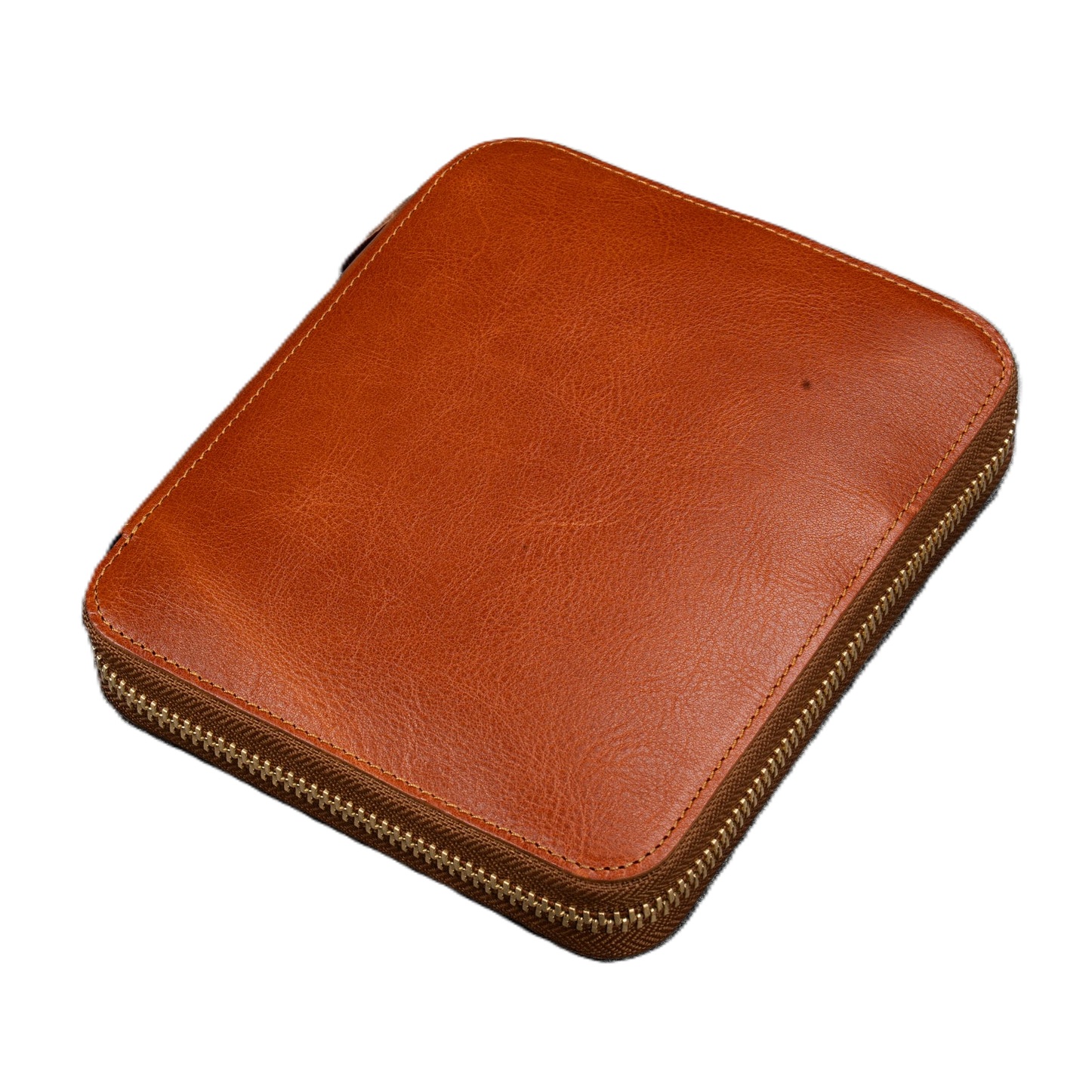 Galen Leather Legacy Zippered 6 Slots Deep Cognac Penetui