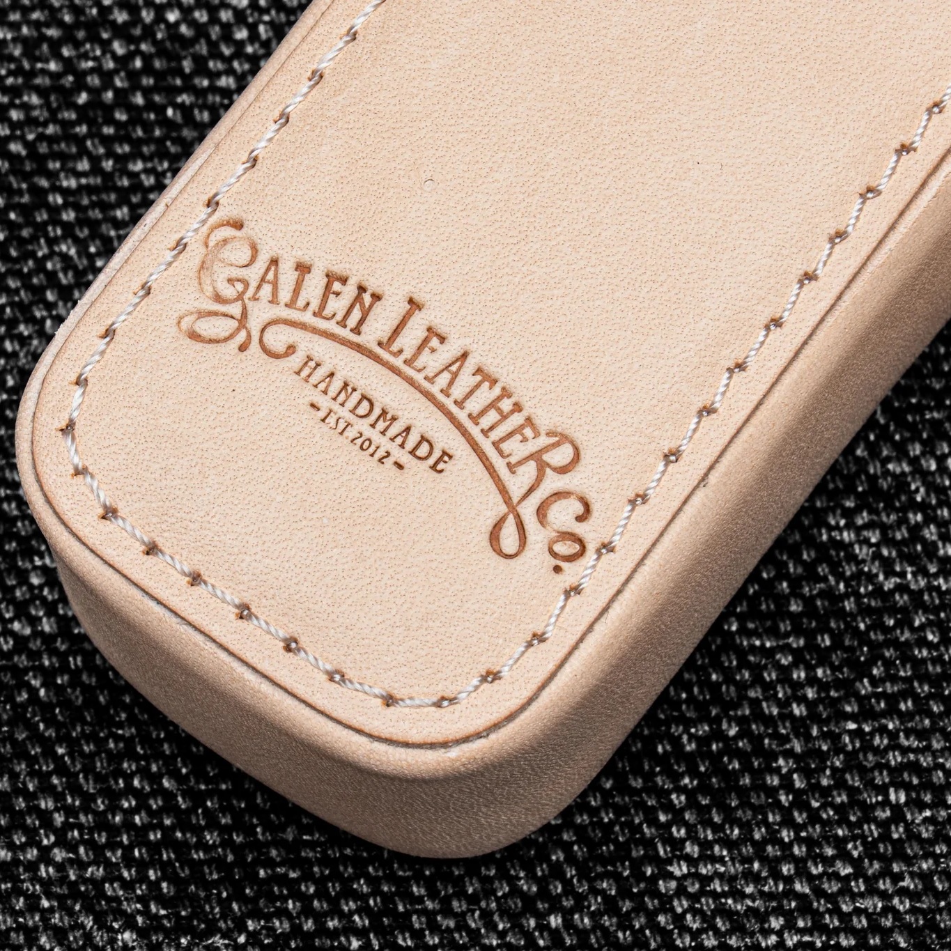 Galen Leather Magnum Opus Zippered Single Undyed Oversized Hard Pen Case