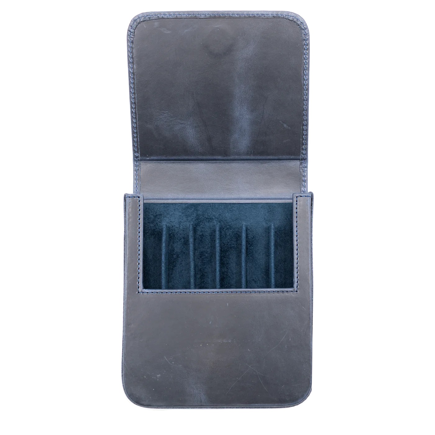Galen Leather Magnum Opus 6 Slots Crazy Horse Navy Hard Pen Case Galen Leather Magnum Opus 6 Slots Crazy Horse Navy Hard Pen Case