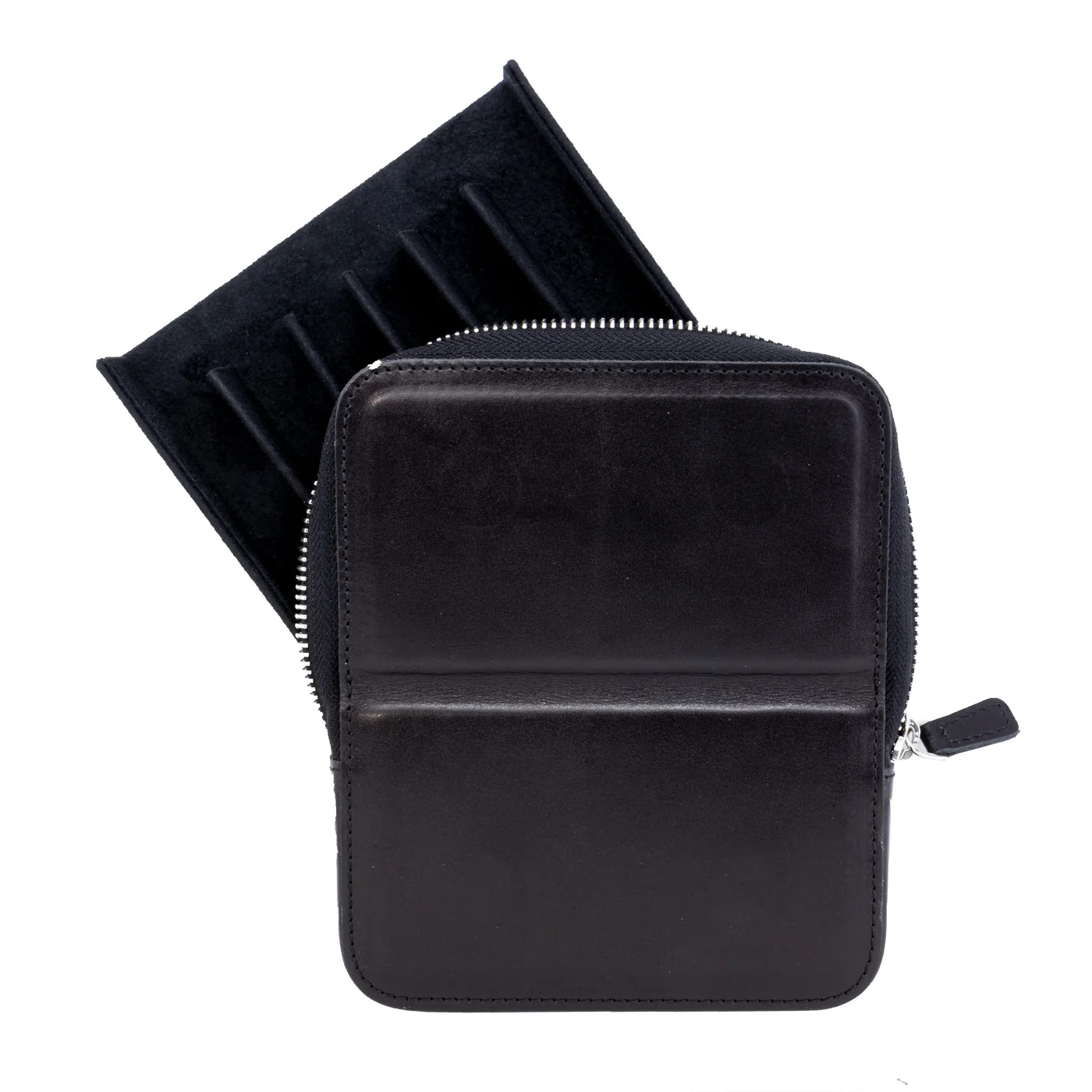 Galen Leather Magnum Opus Zippered 6 Slots Black Hard Pennenmap